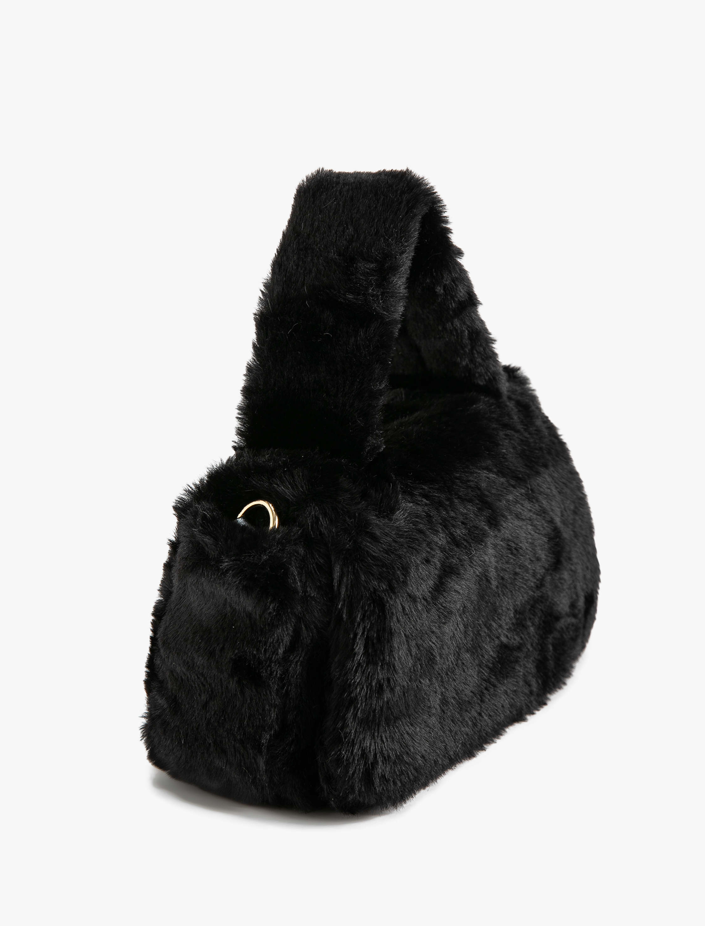  Kadın Peluş Mini Çapraz Çanta Kapaklı Fermuarlı