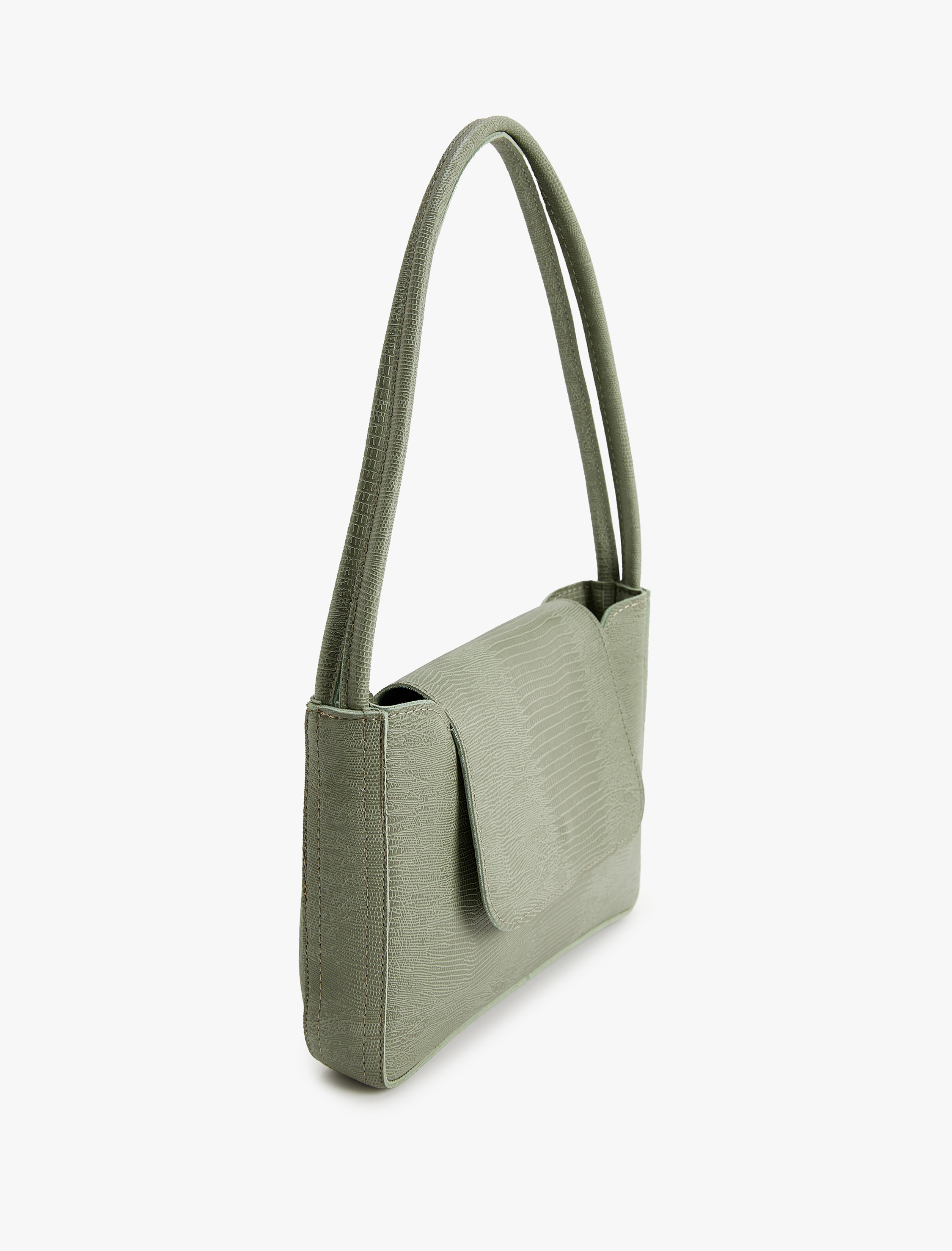  Kadın Baget Çanta Kapaklı Suni Deri