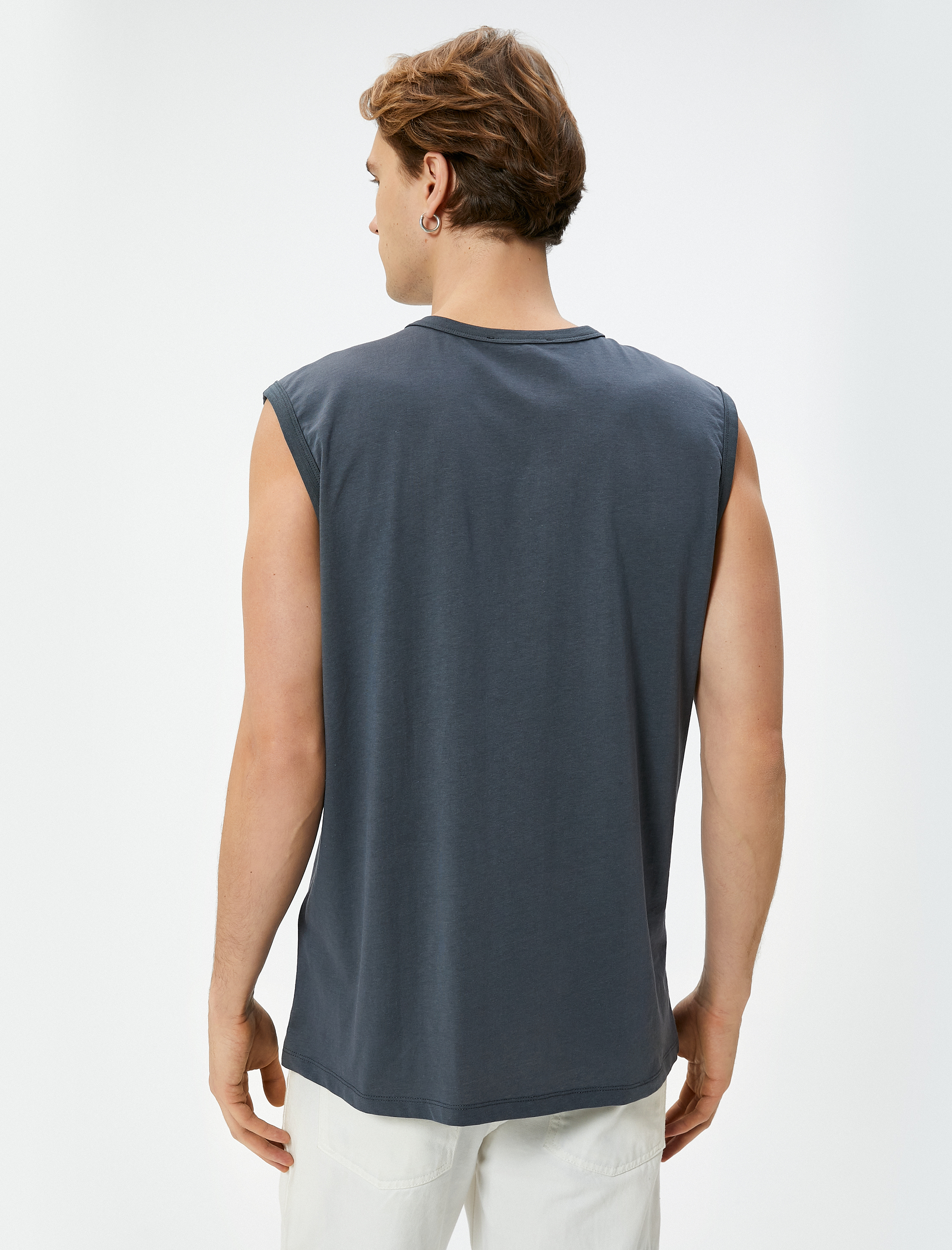   Basic Kolsuz Tişört Bisiklet Yaka Pamuklu