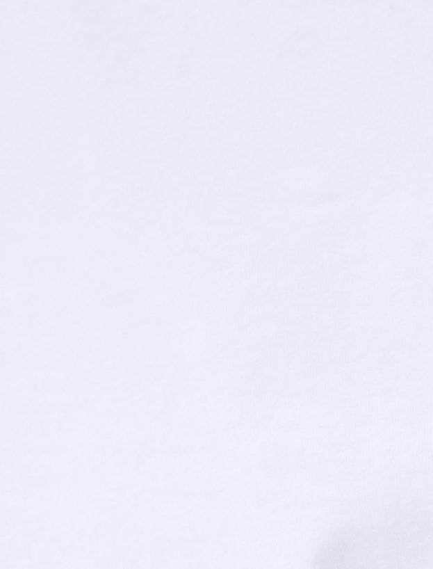 Önden Yırtmaç Detaylı Basic Tişört Kısa Kollu Bisiklet Yaka Pamuklu_5