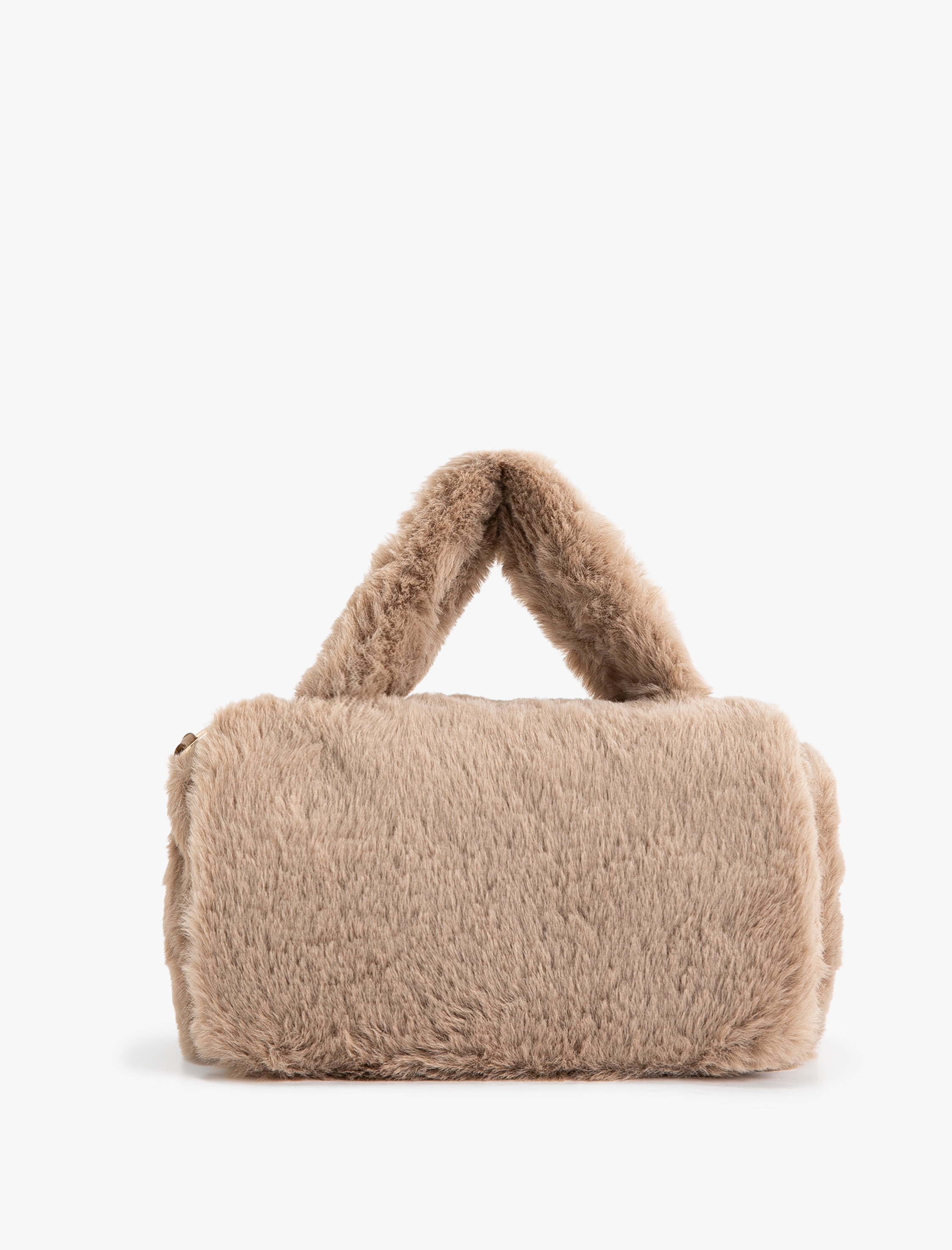  Kadın Peluş Mini Çapraz Çanta Kapaklı Fermuarlı