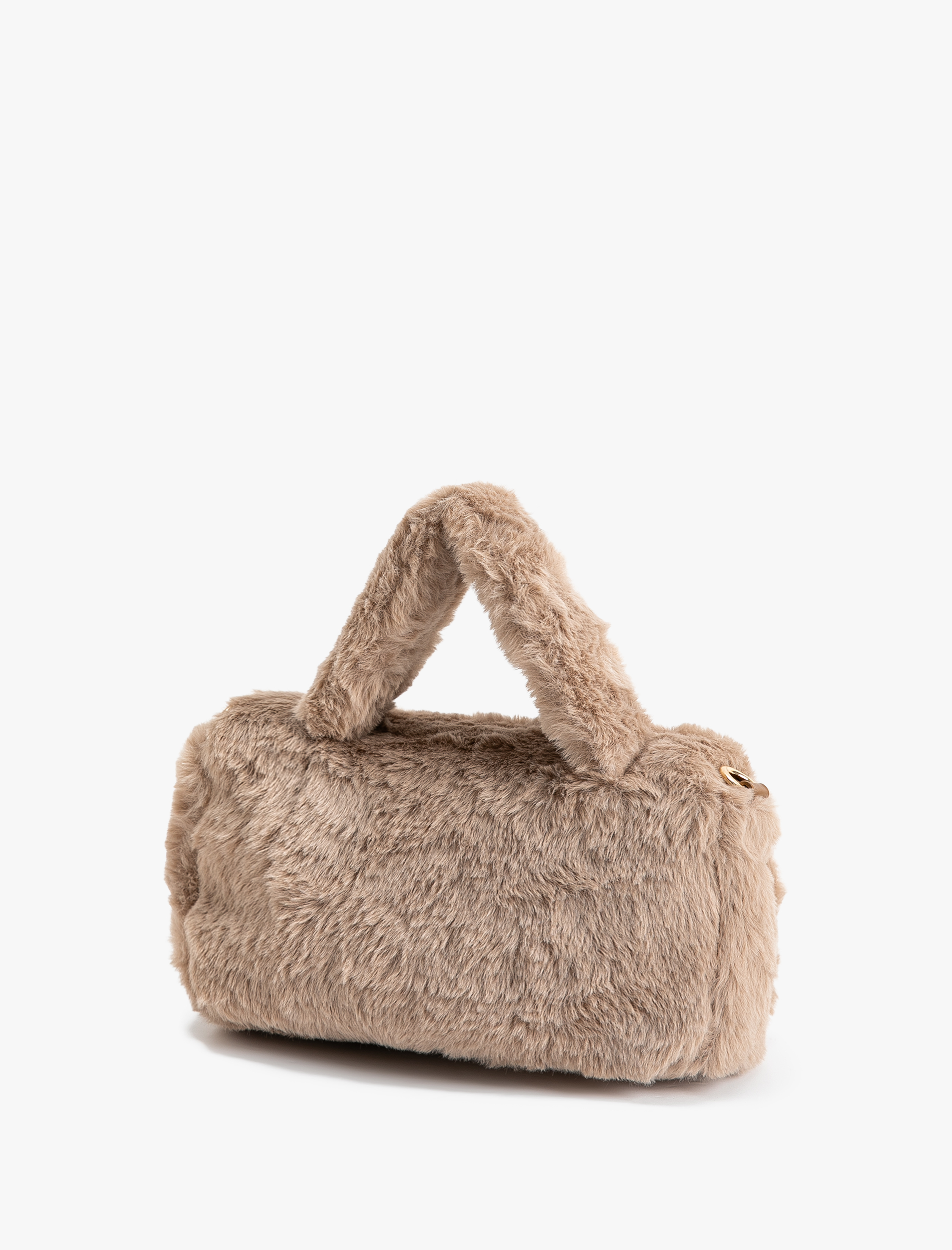  Kadın Peluş Mini Çapraz Çanta Kapaklı Fermuarlı