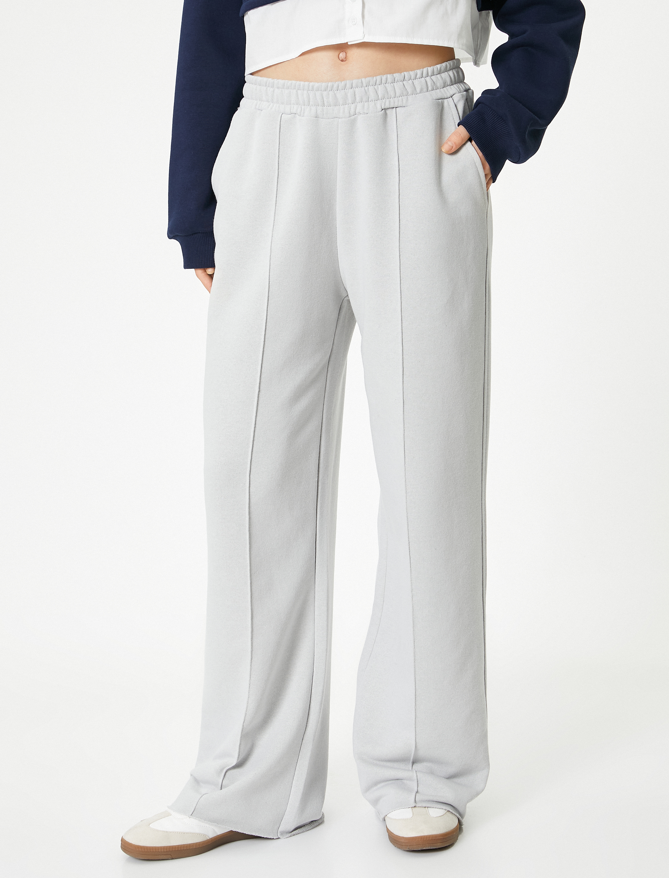   Geniş Paça Eşofman Nervürlü Rahat Kalıp