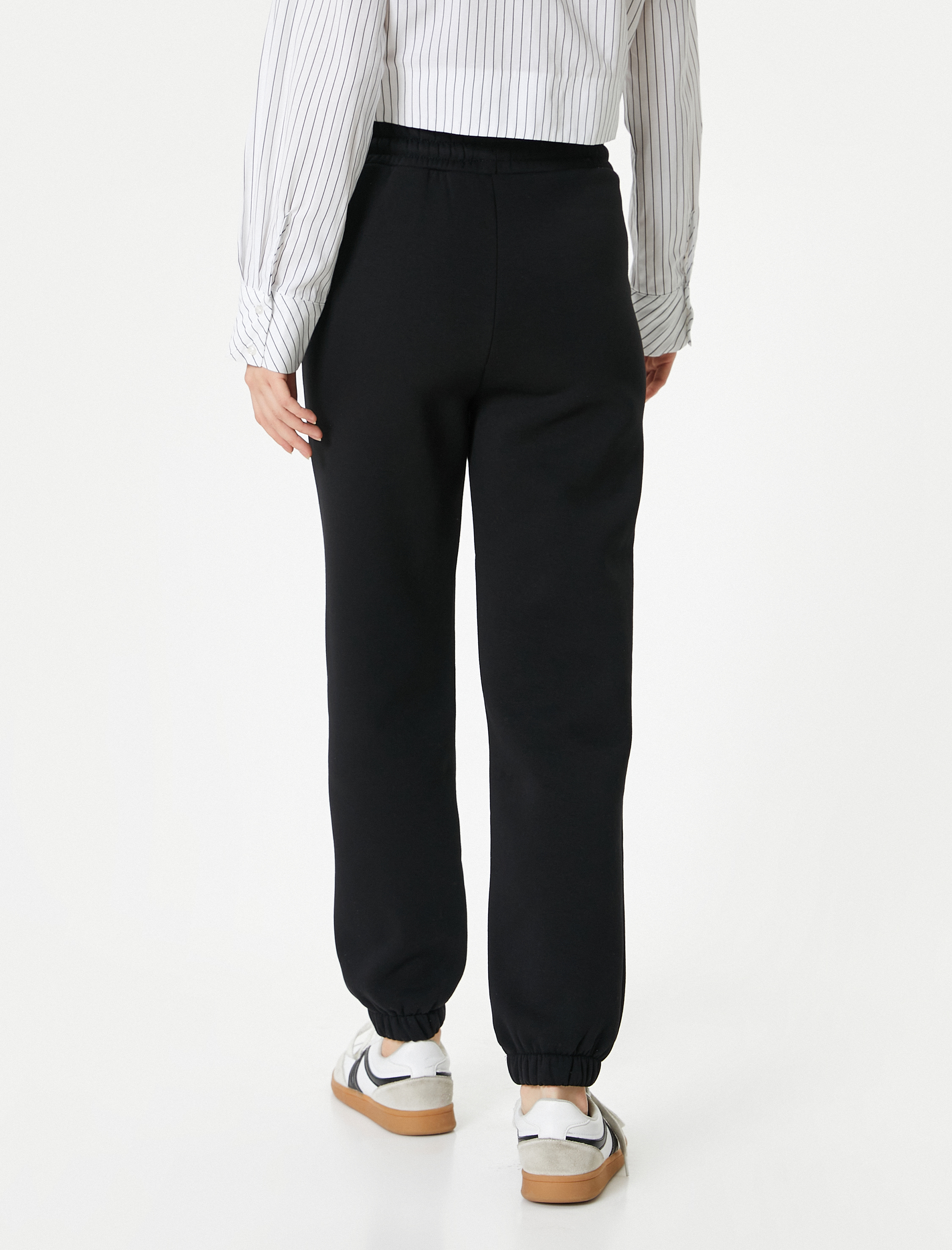   Şardonlu Jogger Eşofman Altı Beli Bağlamalı Cepli