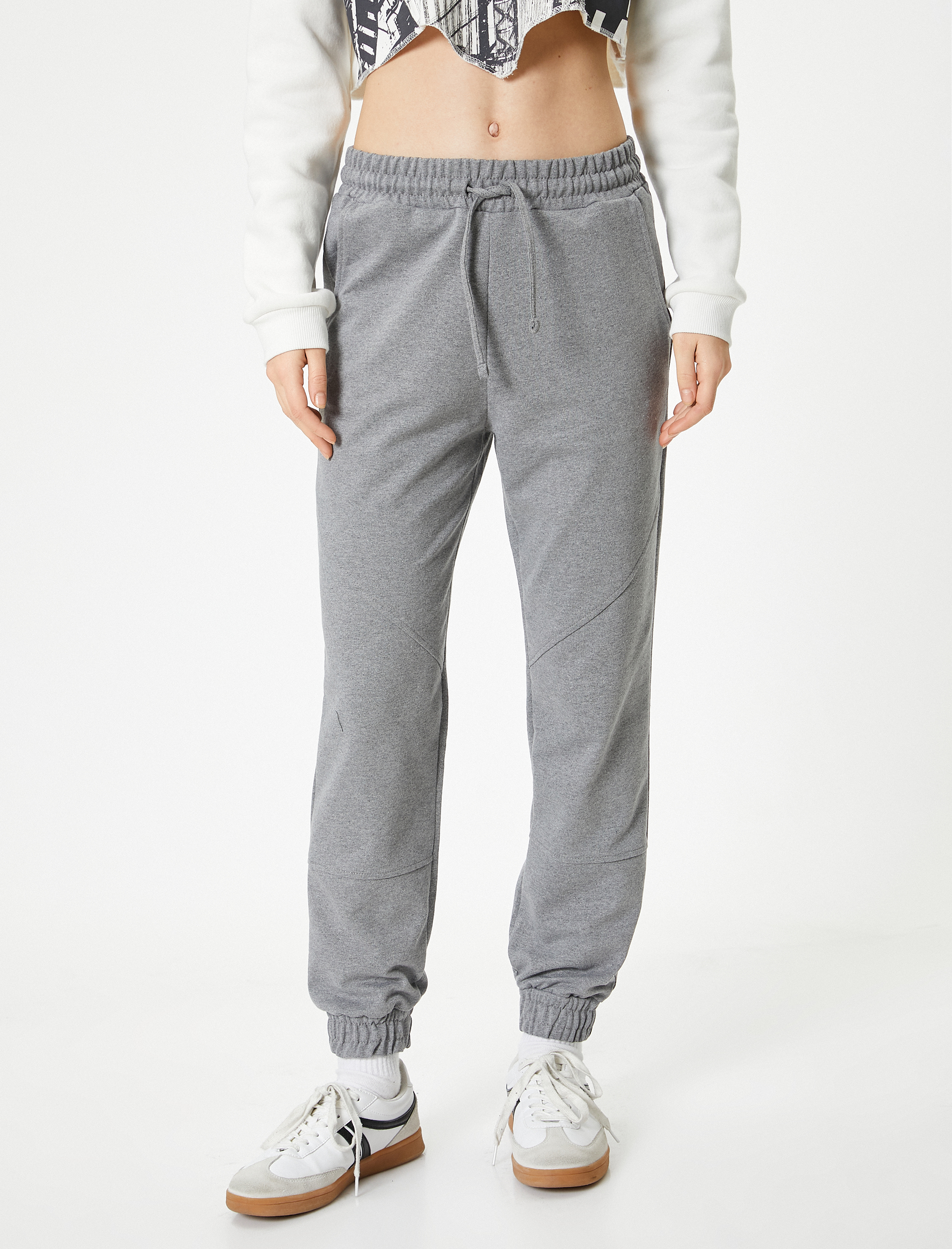   Jogger Eşofman Altı Beli Bağlamalı Cepli Rahat Kalıp