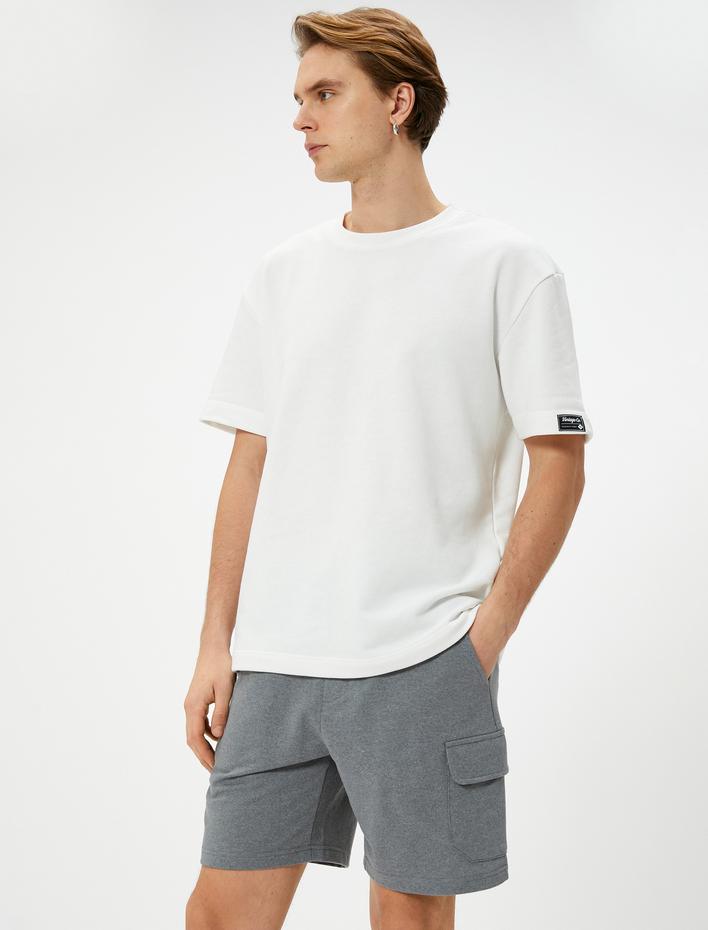  Kargo Cepli Bermuda Şort Beli Bağcıklı