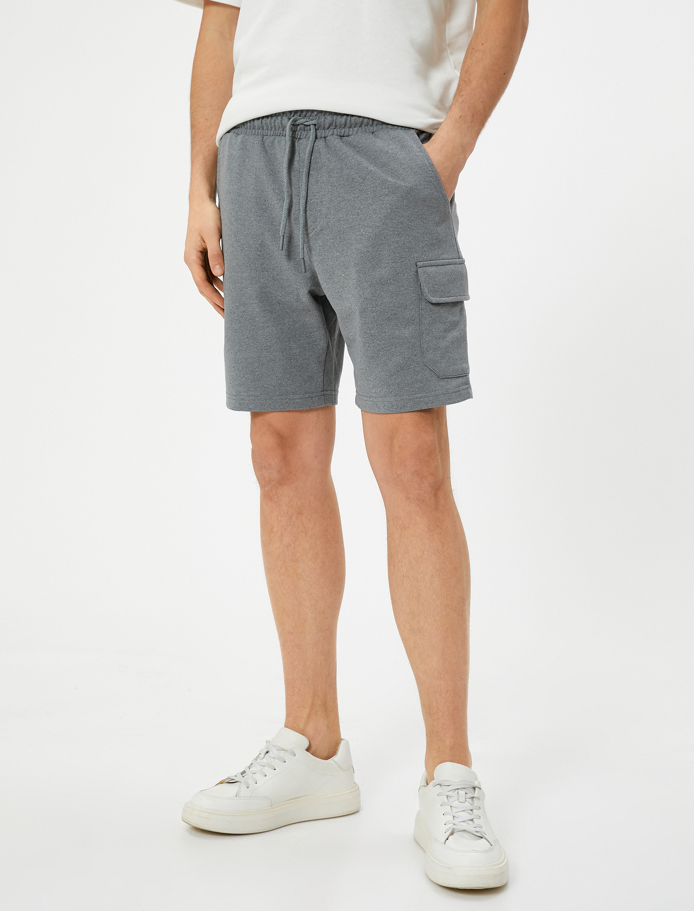   Kargo Cepli Bermuda Şort Beli Bağcıklı