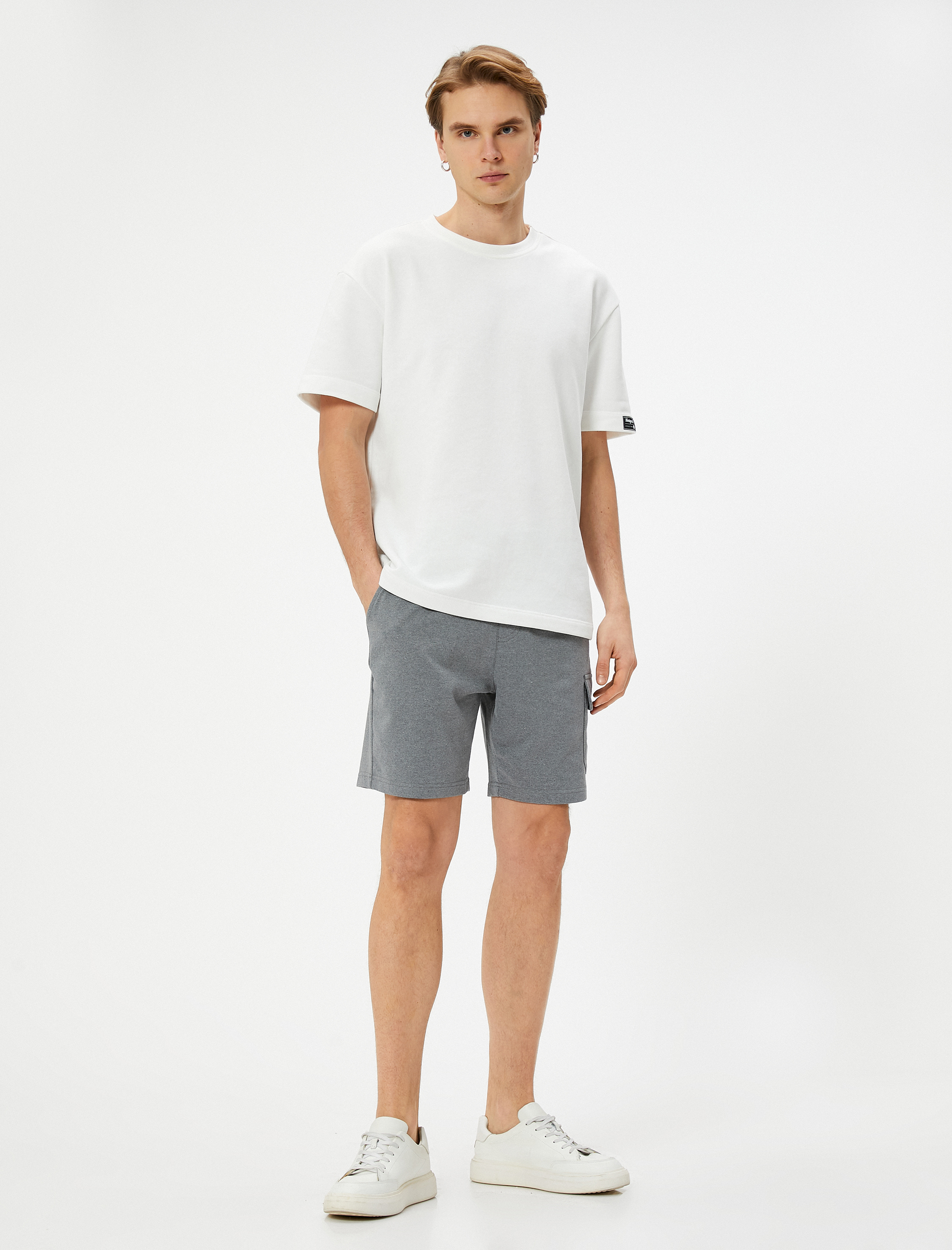   Kargo Cepli Bermuda Şort Beli Bağcıklı