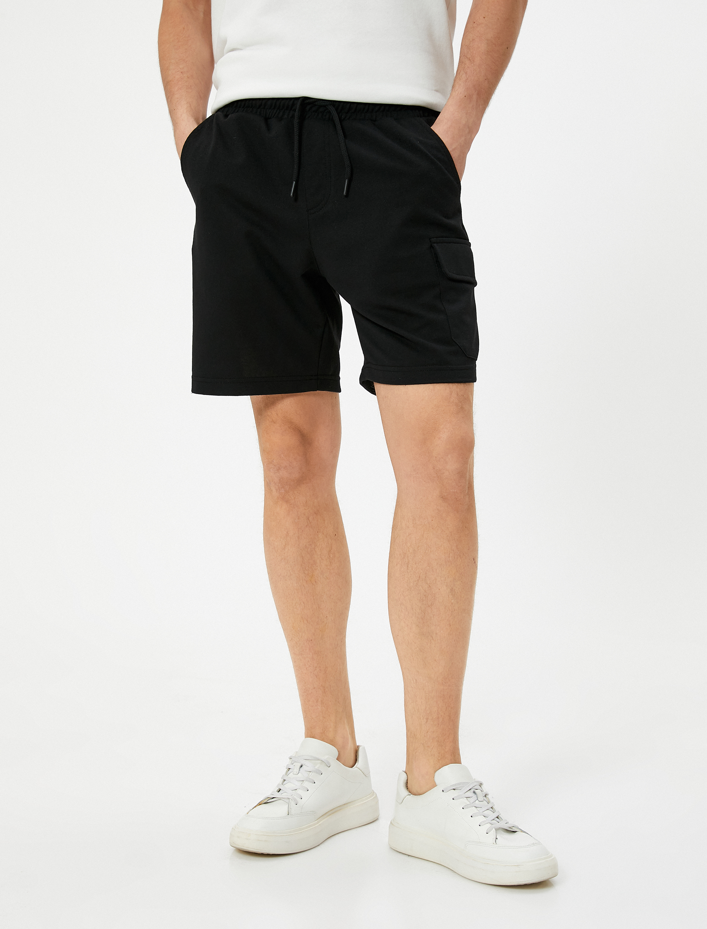   Kargo Cepli Bermuda Şort Beli Bağcıklı