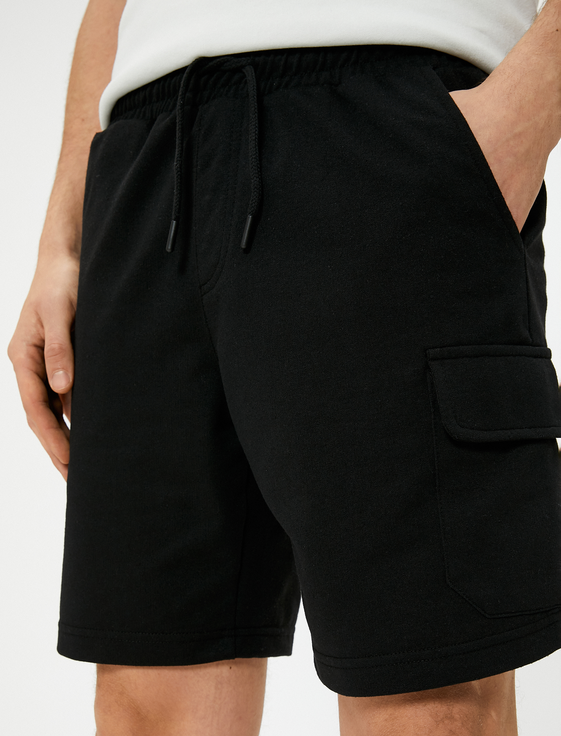   Kargo Cepli Bermuda Şort Beli Bağcıklı