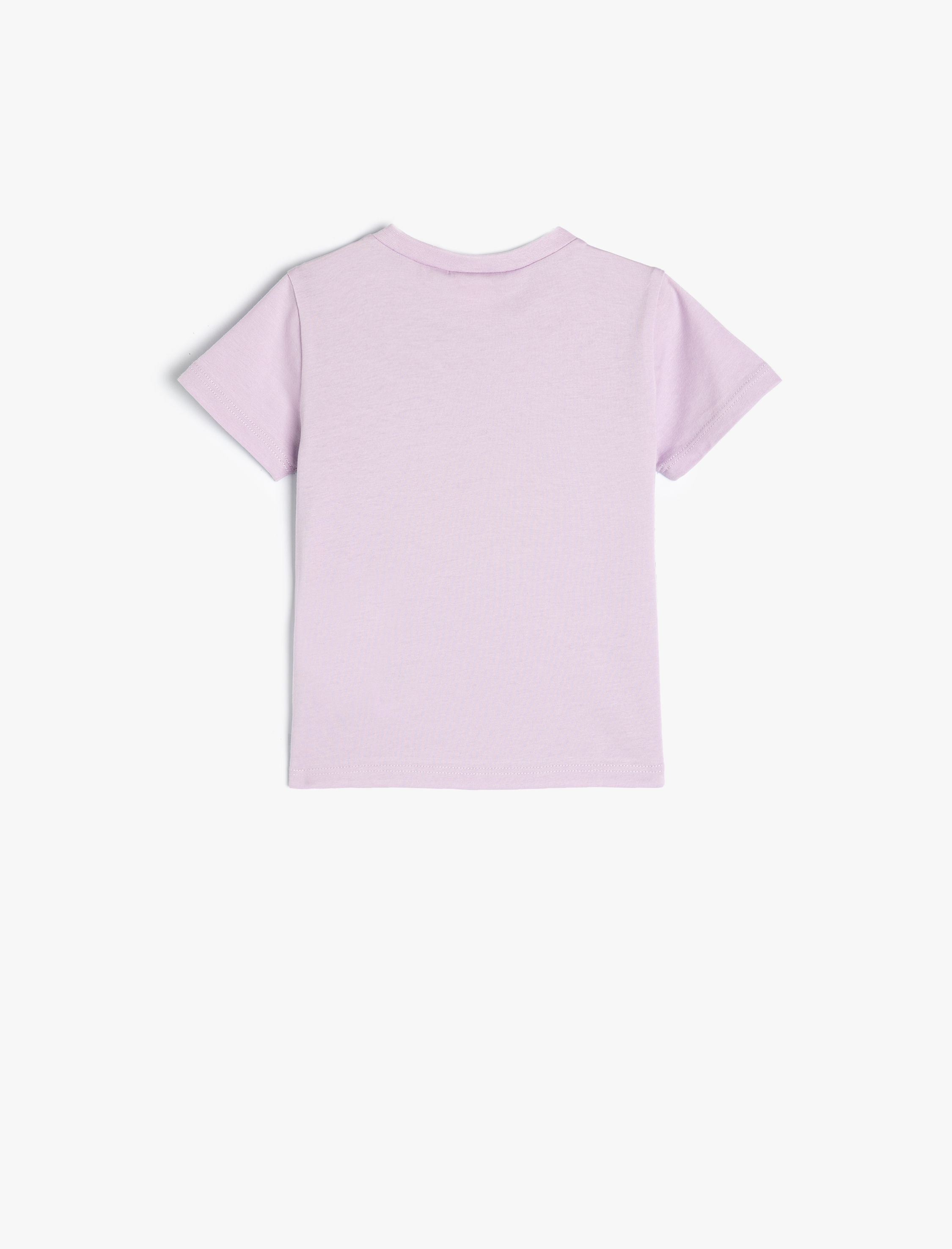  Kız Bebek Tişört Kısa Kollu Güneş Baskılı Bisiklet Yaka Pamuklu