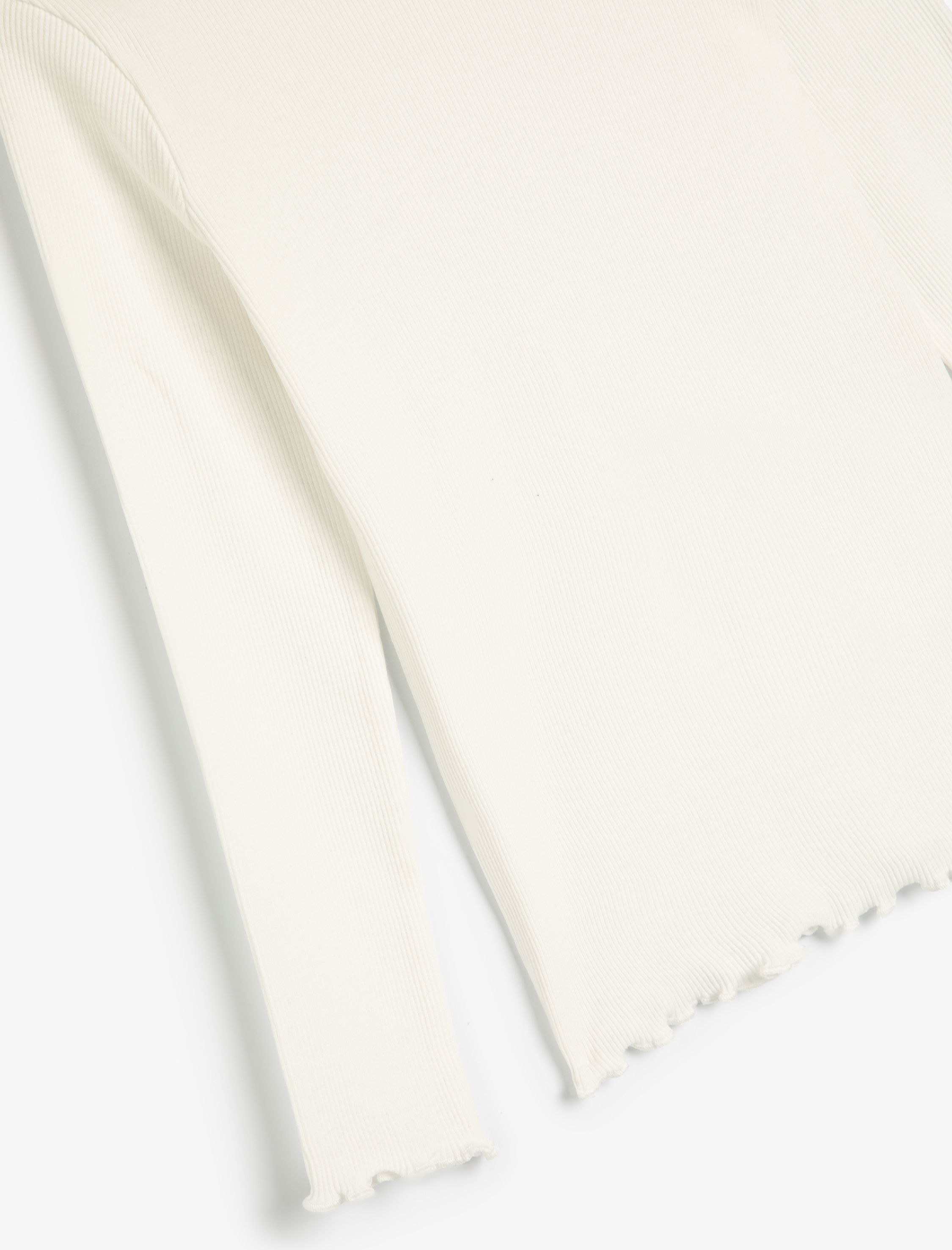  Kız Çocuk Tişört Uzun Kollu Bisiklet Yaka Ribanalı Pamuklu