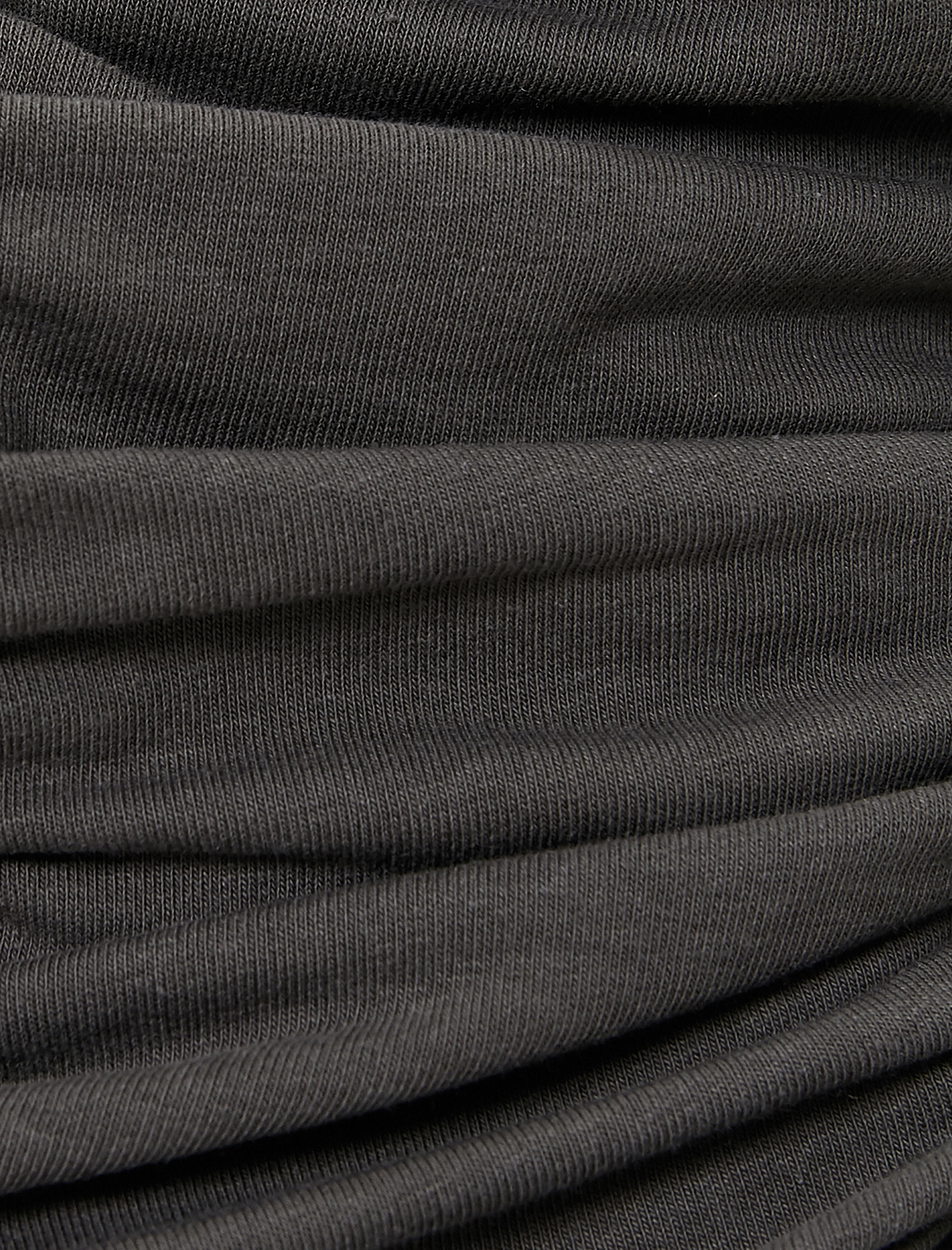   Fermuarlı Drapeli Sweatshirt Dik Yaka Uzun Kollu