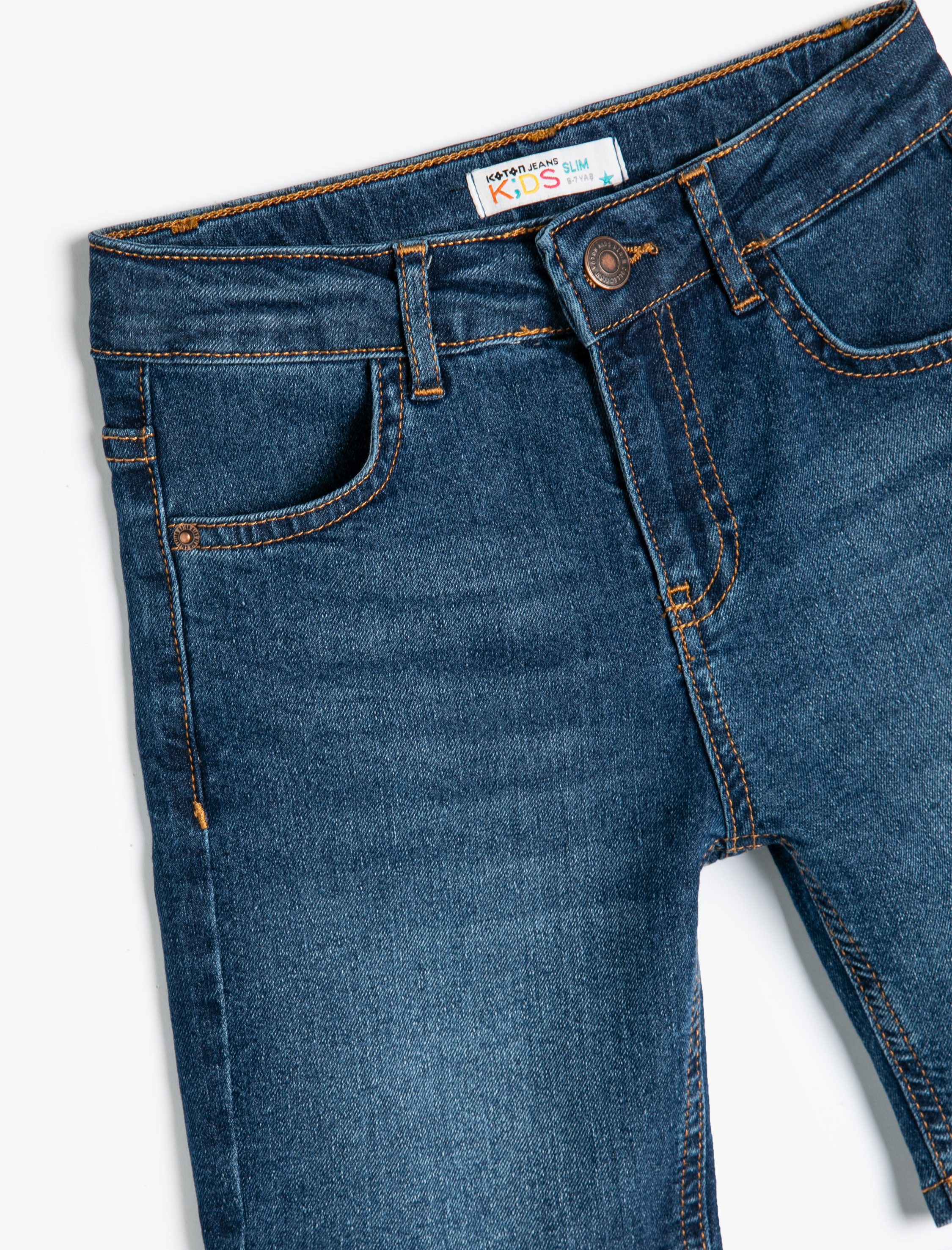  Erkek Çocuk Kot Şort Cepli Pamuklu Düğme Kapamalı