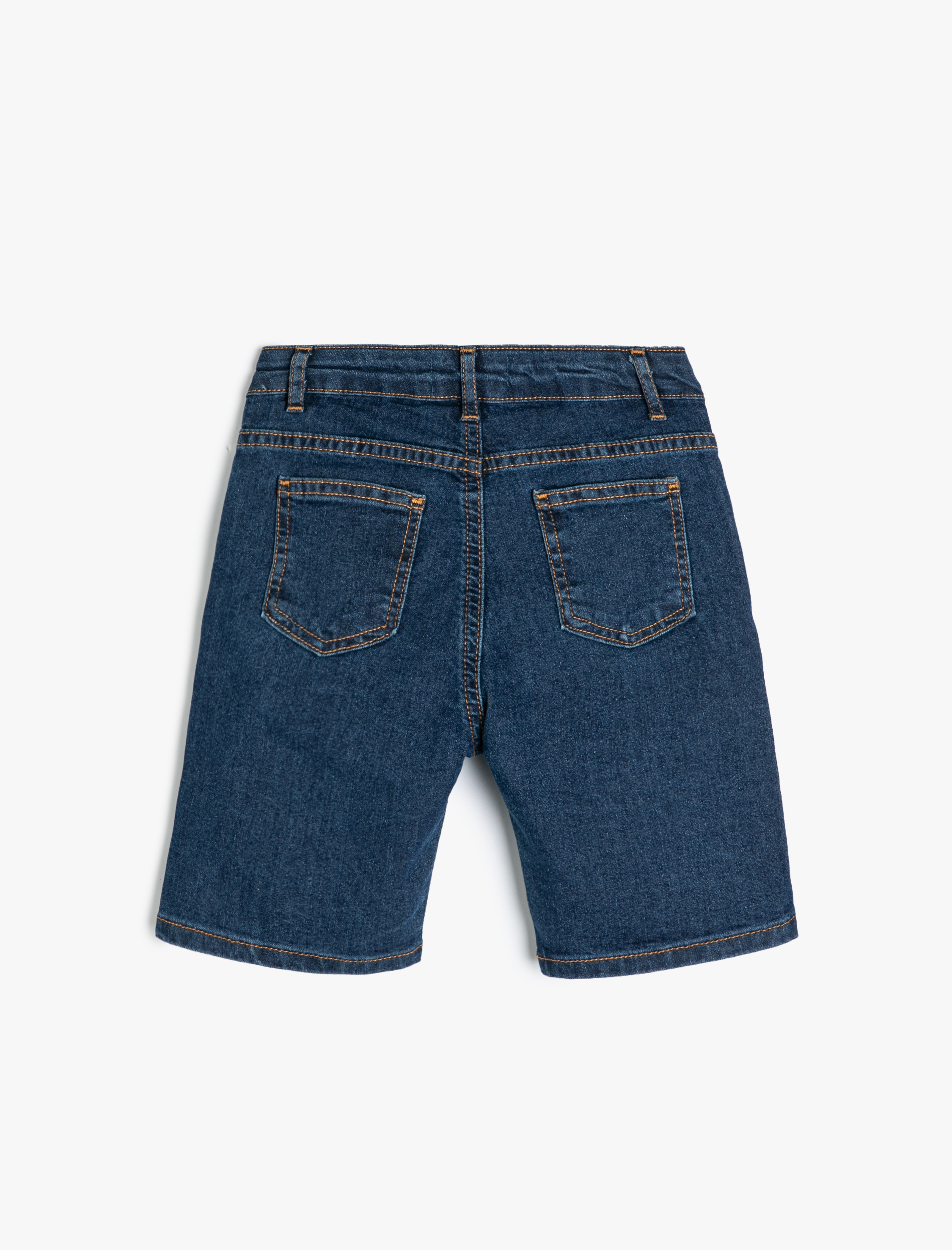  Erkek Çocuk Kot Şort Cepli Pamuklu Düğme Kapamalı