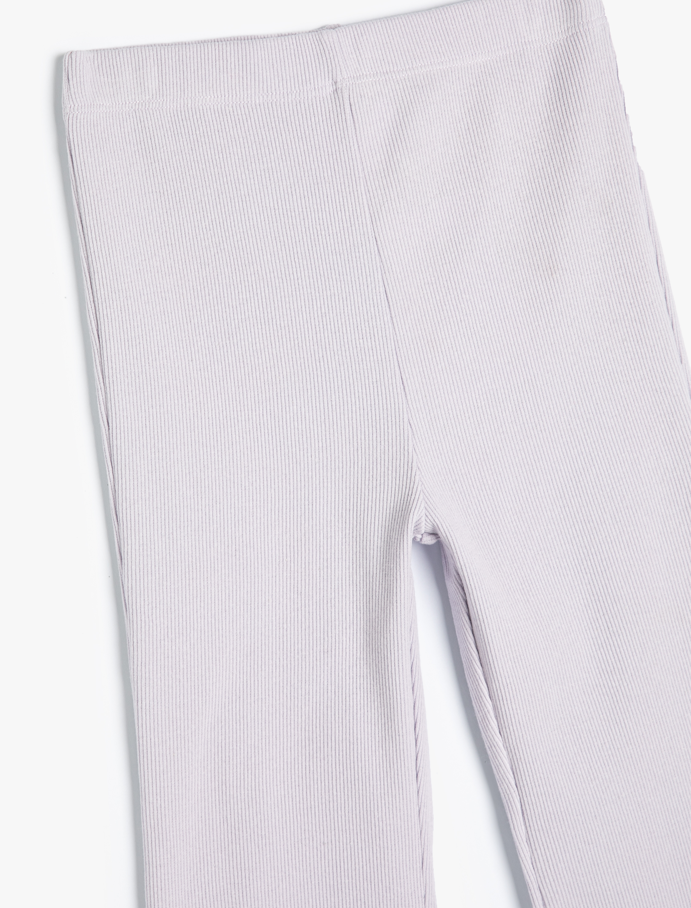  Kız Çocuk Basic İspanyol Paça Tayt Pantolon Beli Lastikli Ribanalı