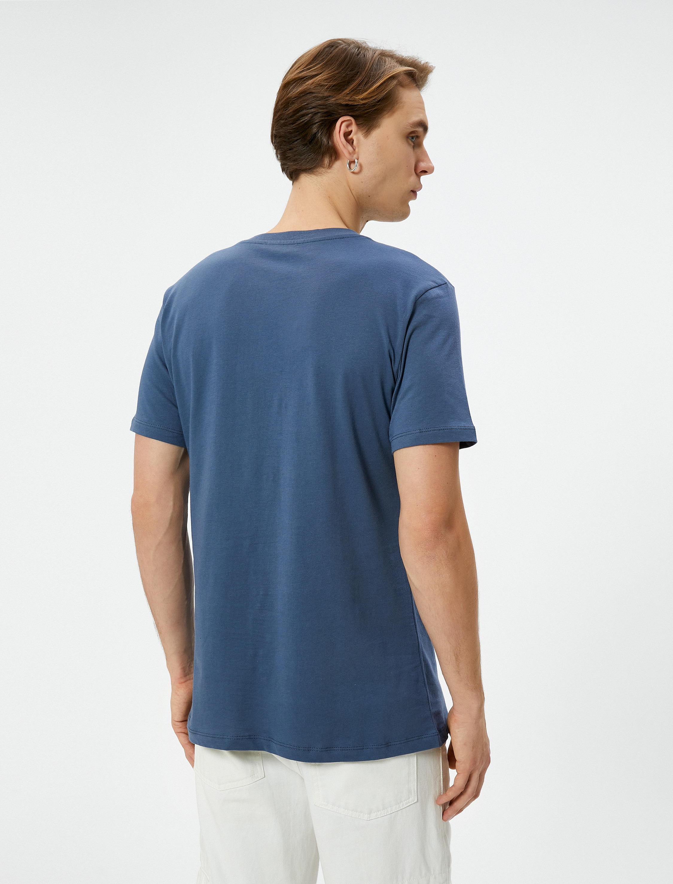   Basic Tişört Slim Fit Bisiklet Yaka Kısa Kollu