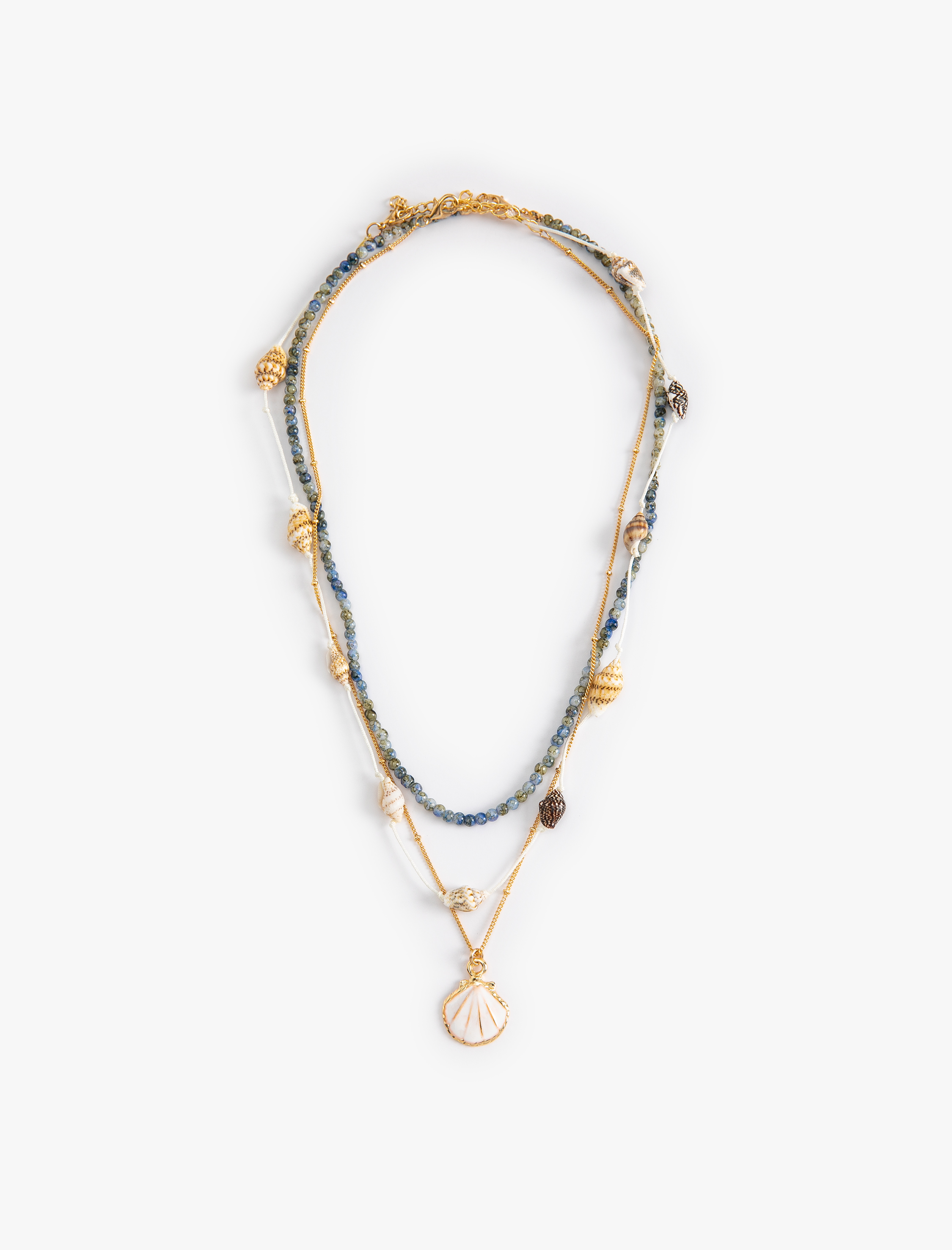  Kadın Çoklu Kolye Deniz Kabuğu Boncuklu