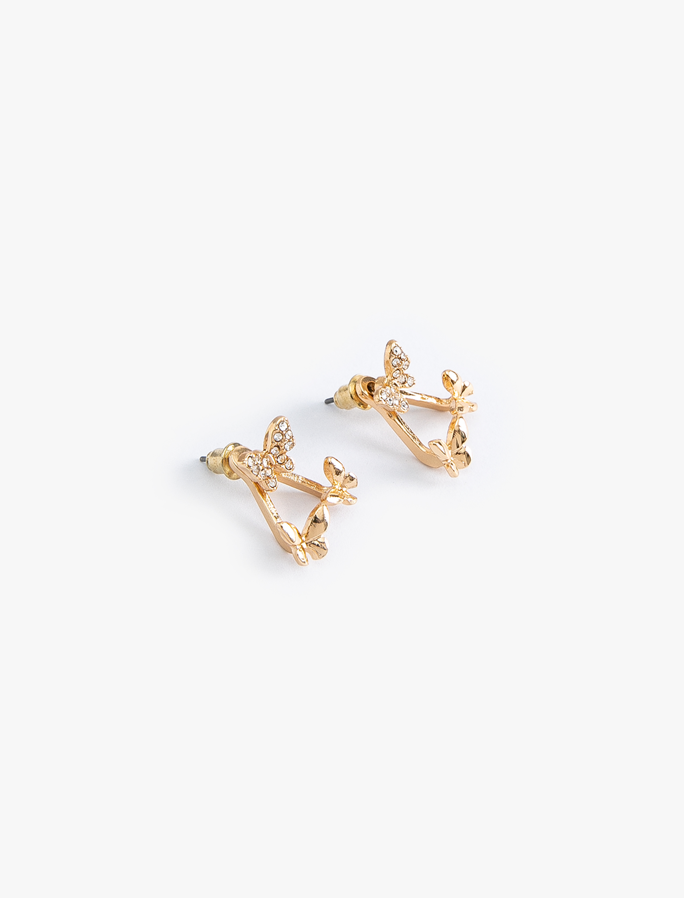  Kadın Taş Detaylı Kelebek Küpe