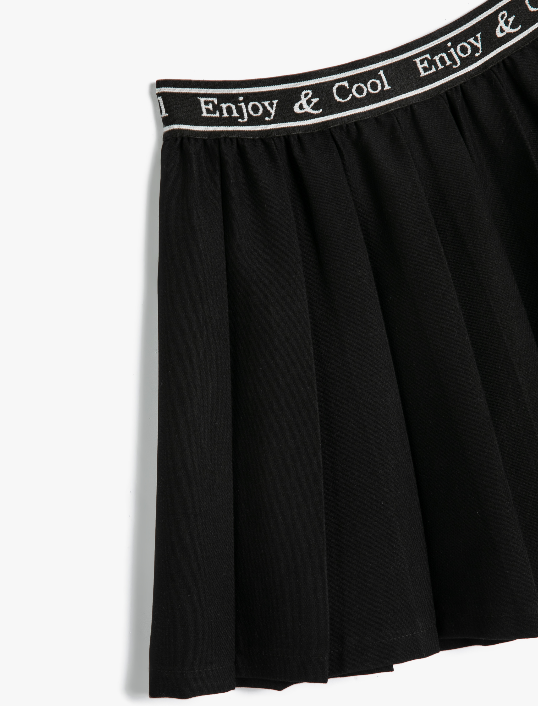  Kız Çocuk Etek Beli Lastikli Yazı Detaylı