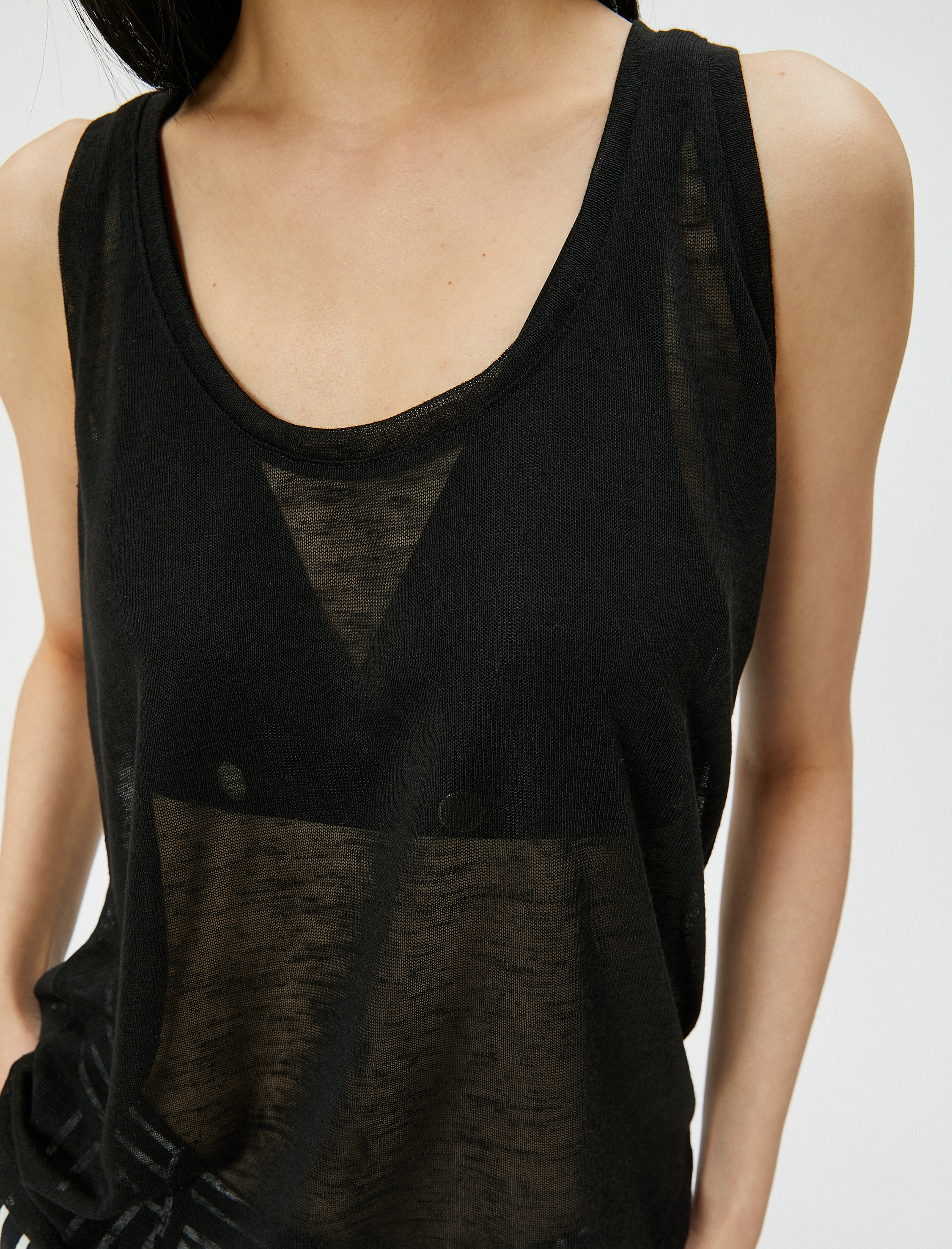   Askılı Atlet U Yaka Standart Kesim