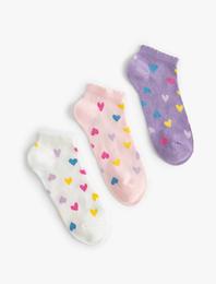 3'lü Kalpli Çorap Seti Çok Renkli