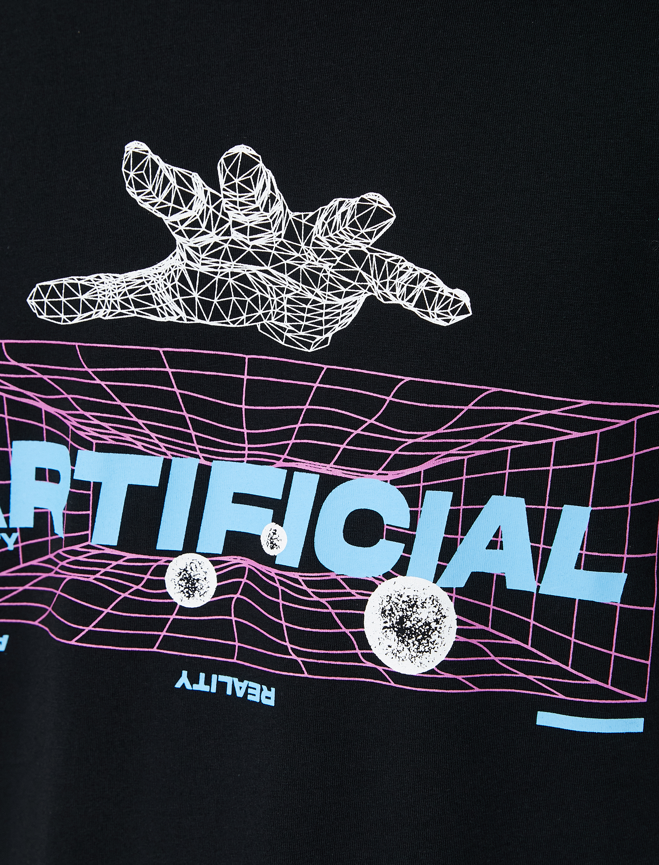   Slogan Baskılı Tişört Bisiklet Yaka Kısa Kollu Pamuklu