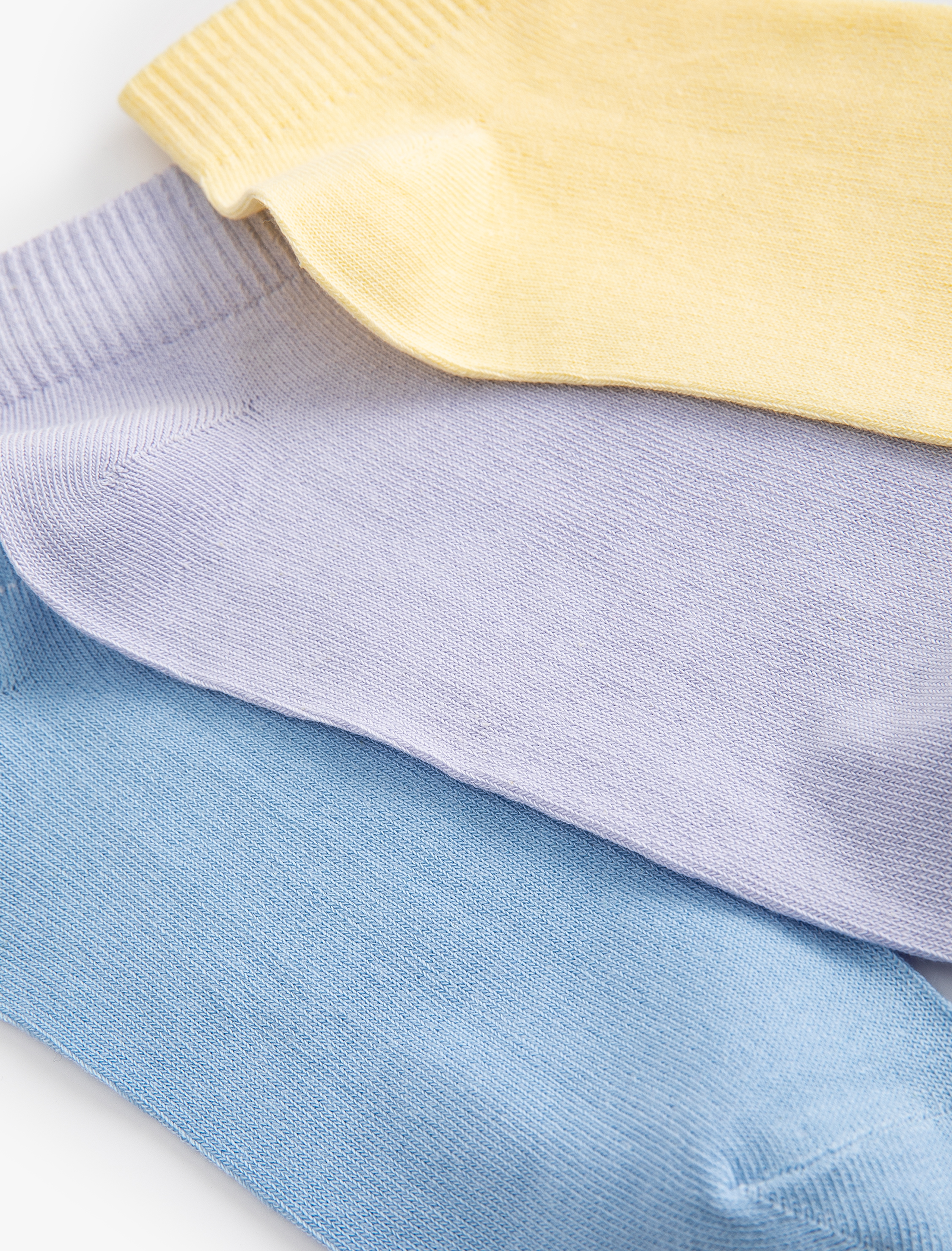  Kadın Basic 3'lü Patik Çorap Seti Çok Renkli