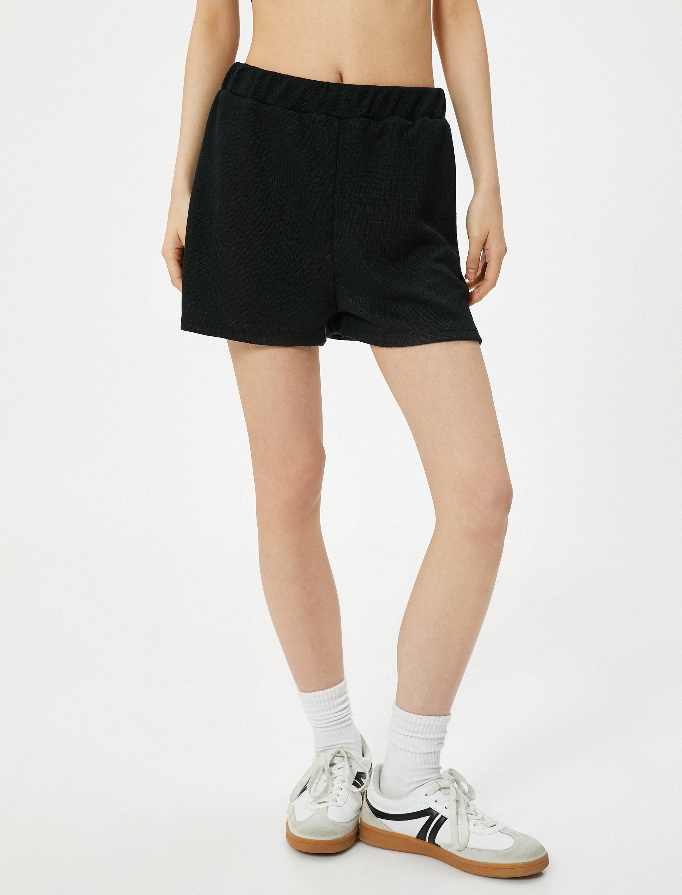   Beli Lastikli Şort Mini Viskon Karışımlı