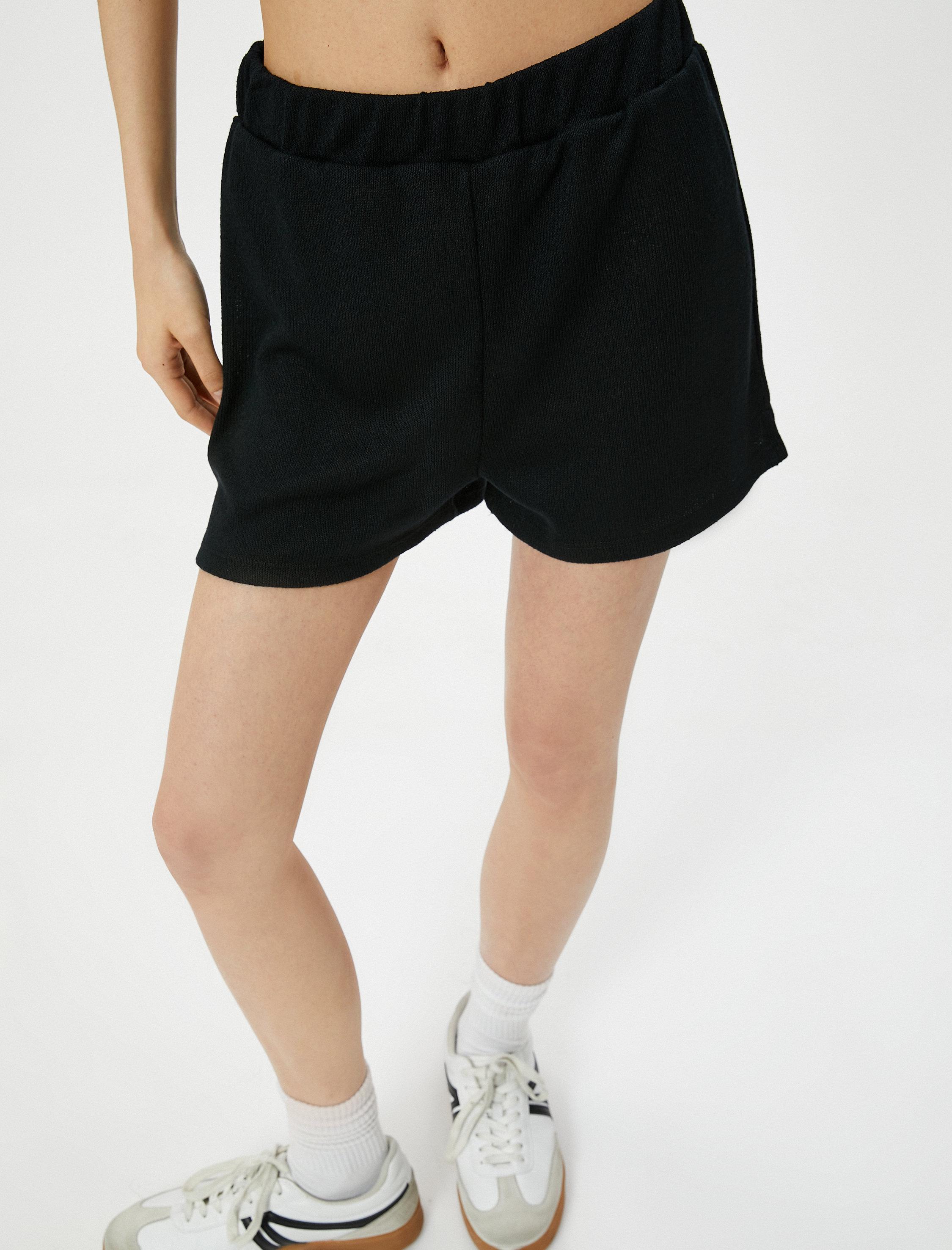   Beli Lastikli Şort Mini Viskon Karışımlı