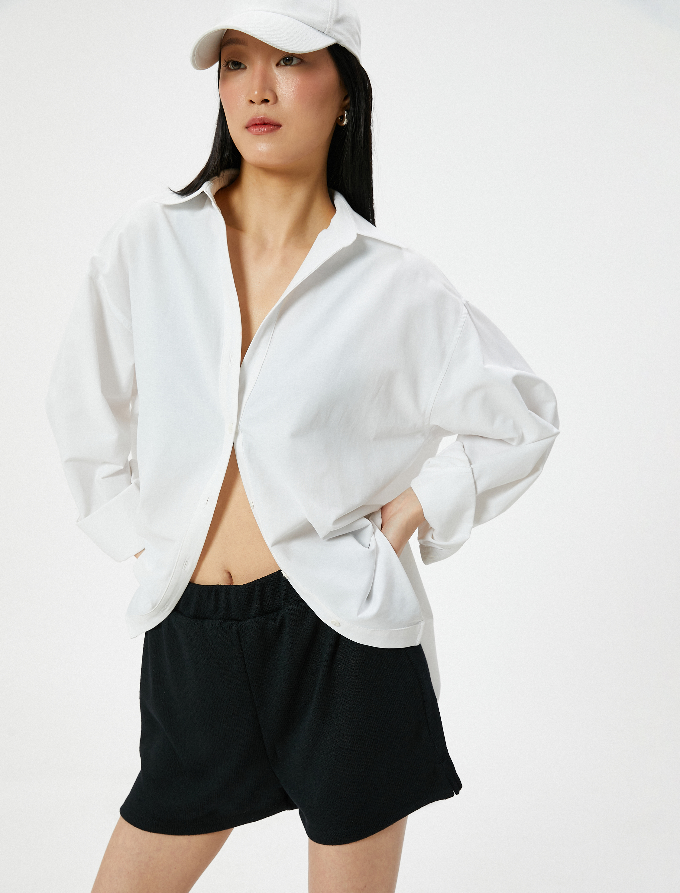   Beli Lastikli Şort Mini Viskon Karışımlı