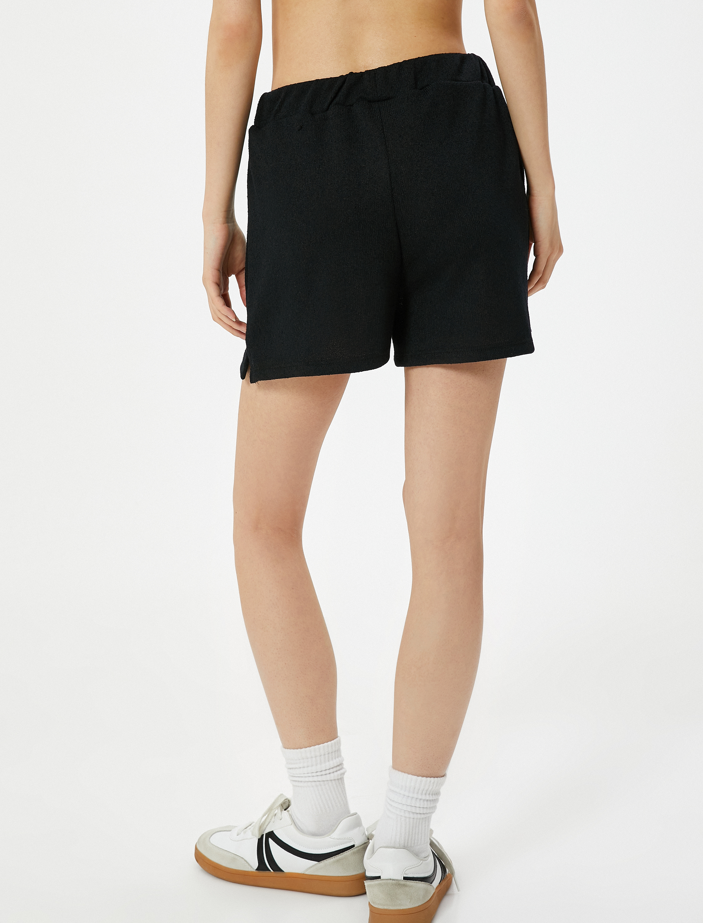   Beli Lastikli Şort Mini Viskon Karışımlı