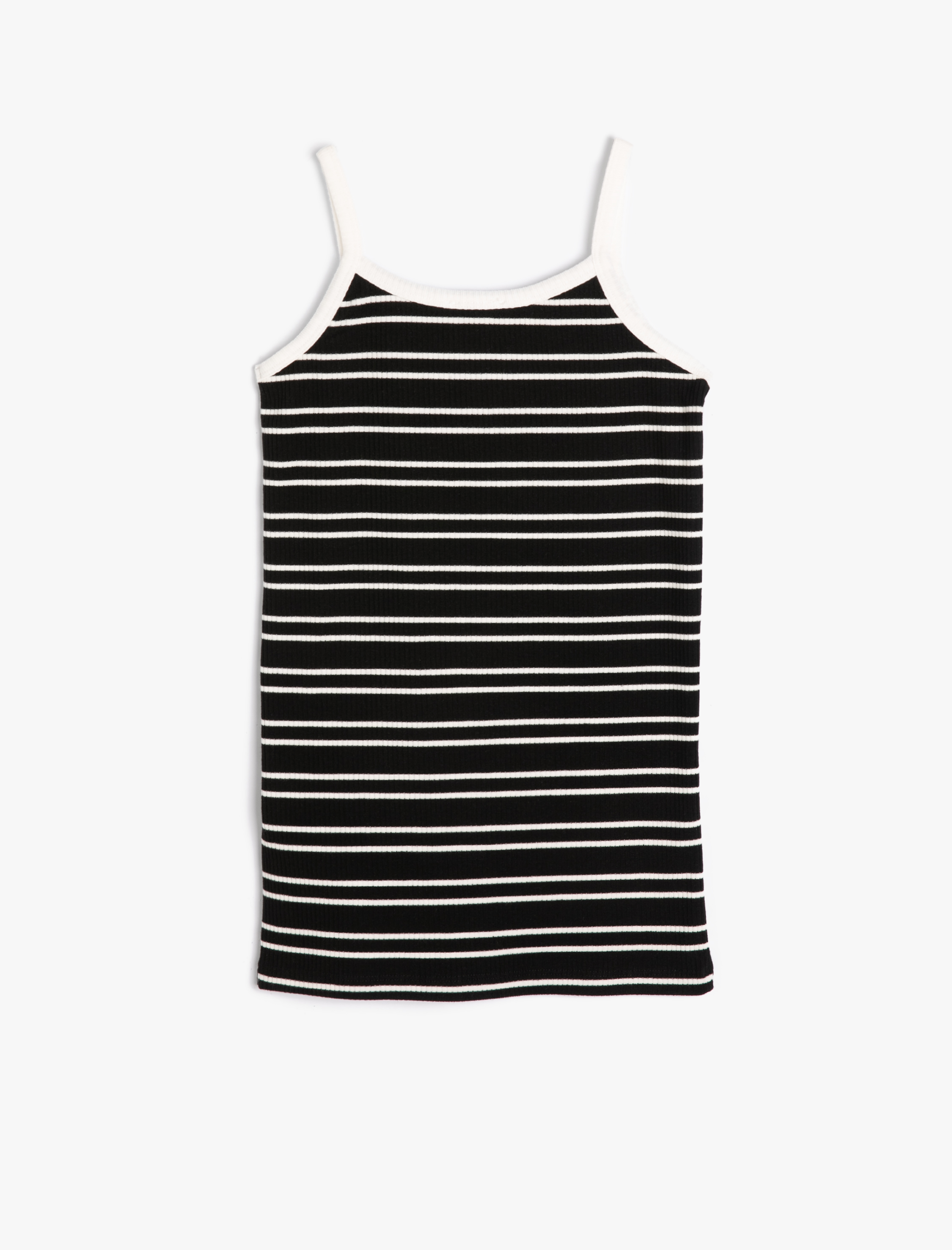  Kız Çocuk Kalem Elbise İnce Askılı Ribanalı