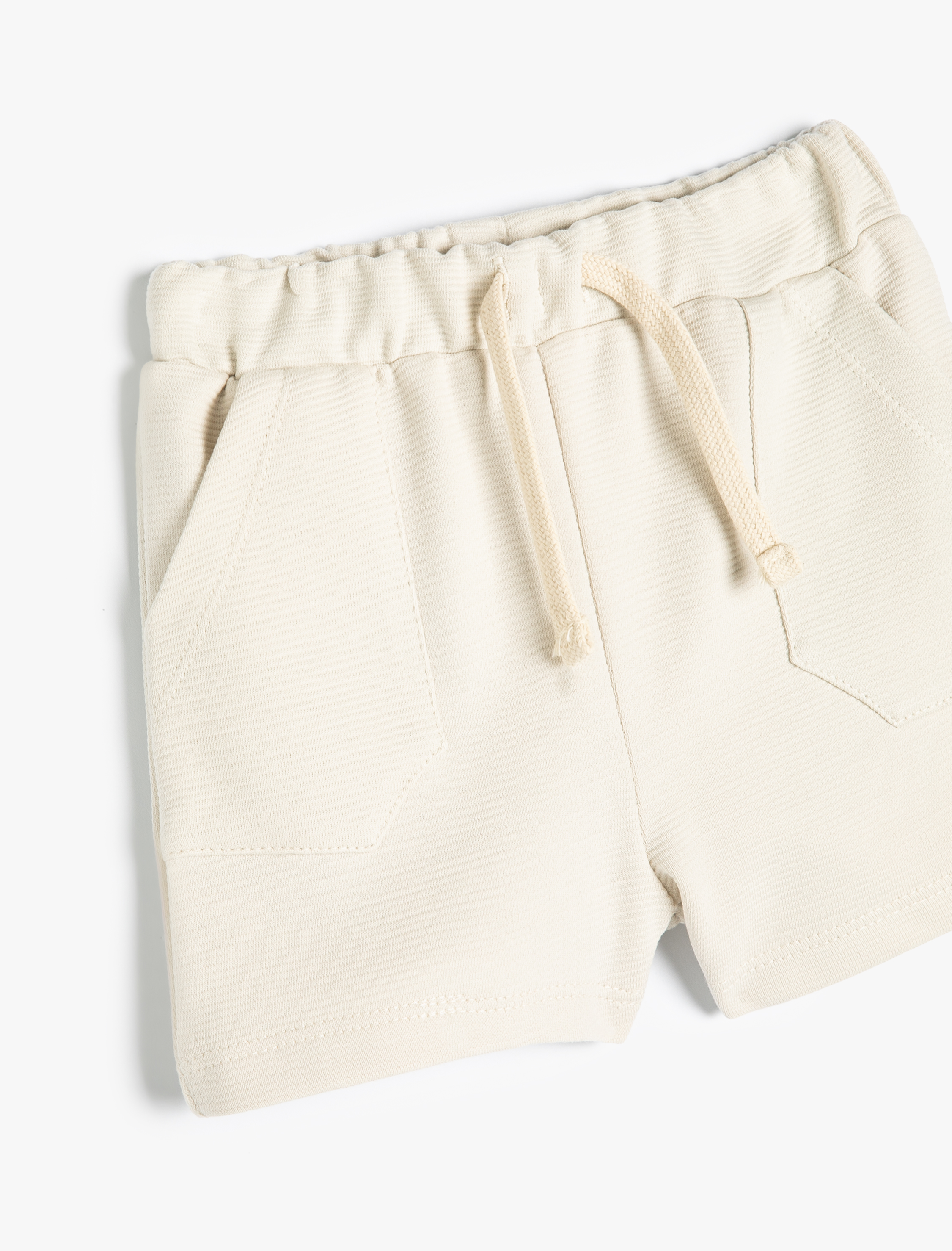  Erkek Bebek Basic Şort Beli Bağlamalı Cep Detaylı