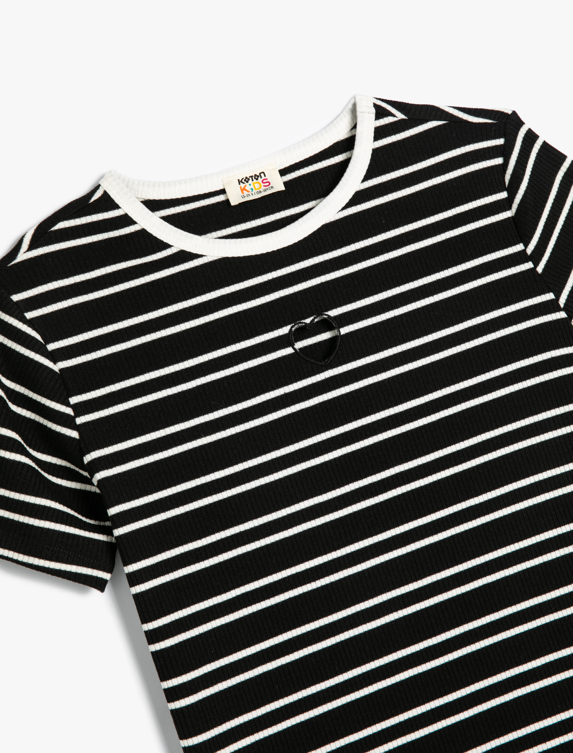  Kız Çocuk Elbise Kısa Kollu Bisiklet Yaka Ribanalı