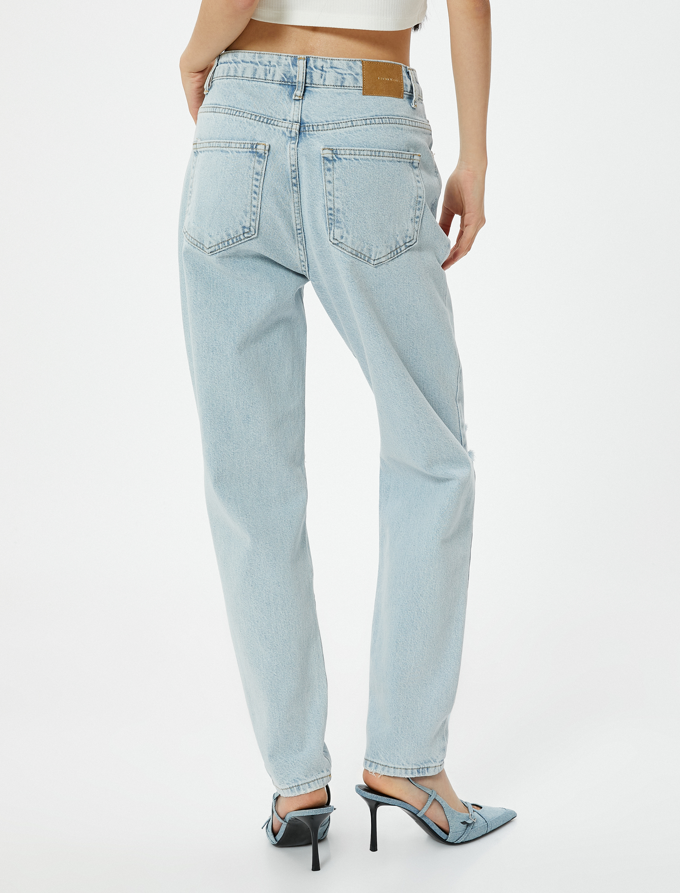   Rahat Kesim Yüksek Bel Kot Pantolon - Mom Jeans