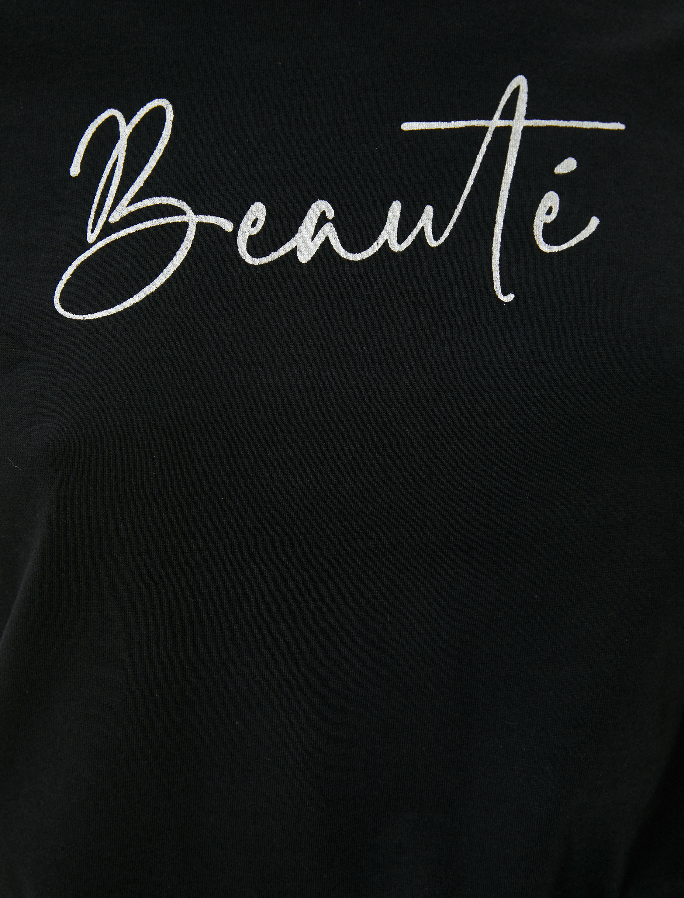   Baskılı Tişört Bisiklet Yaka Kısa Kollu Pamuklu