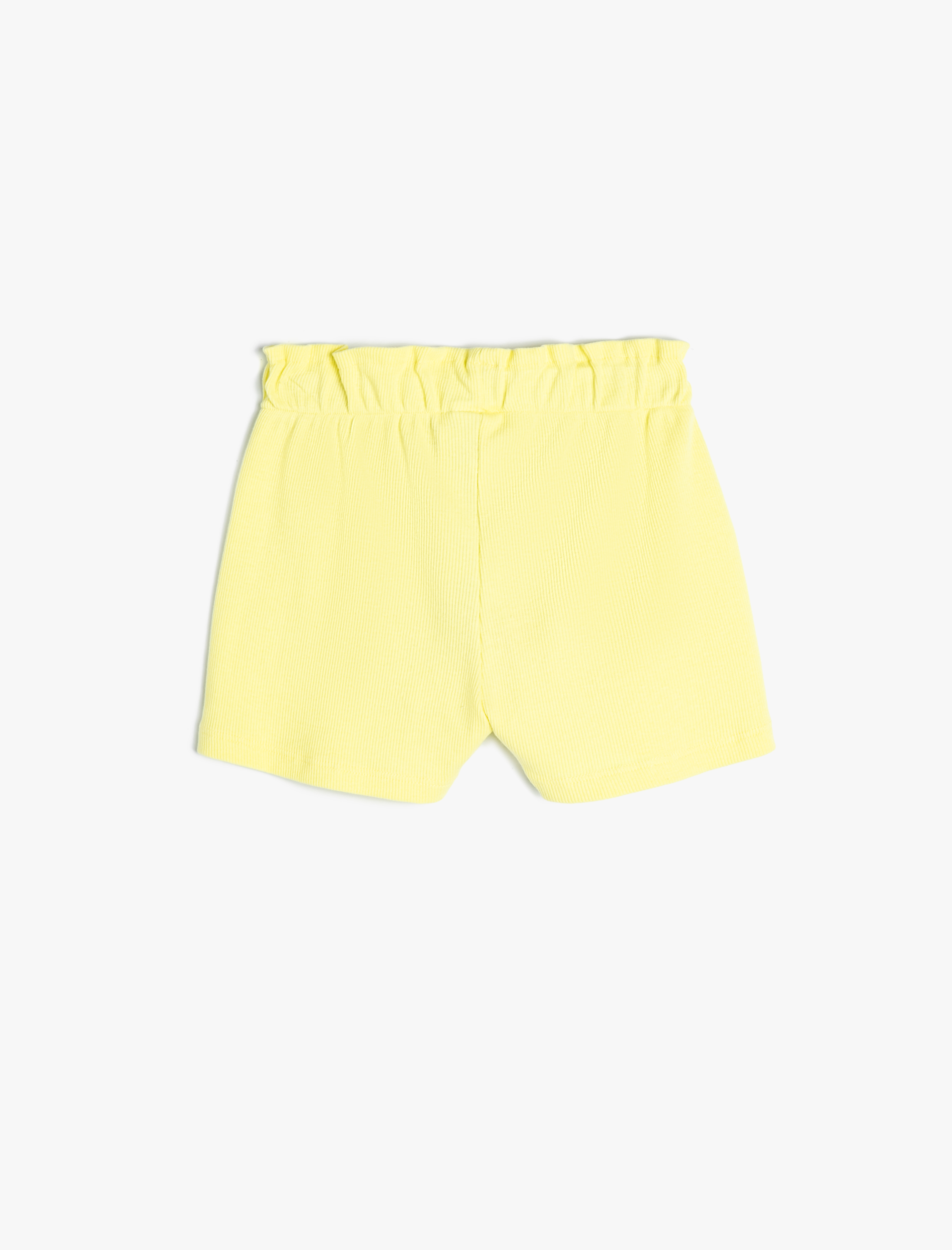  Kız Bebek Basic Şort Dokulu Beli Lastikli Pamuklu