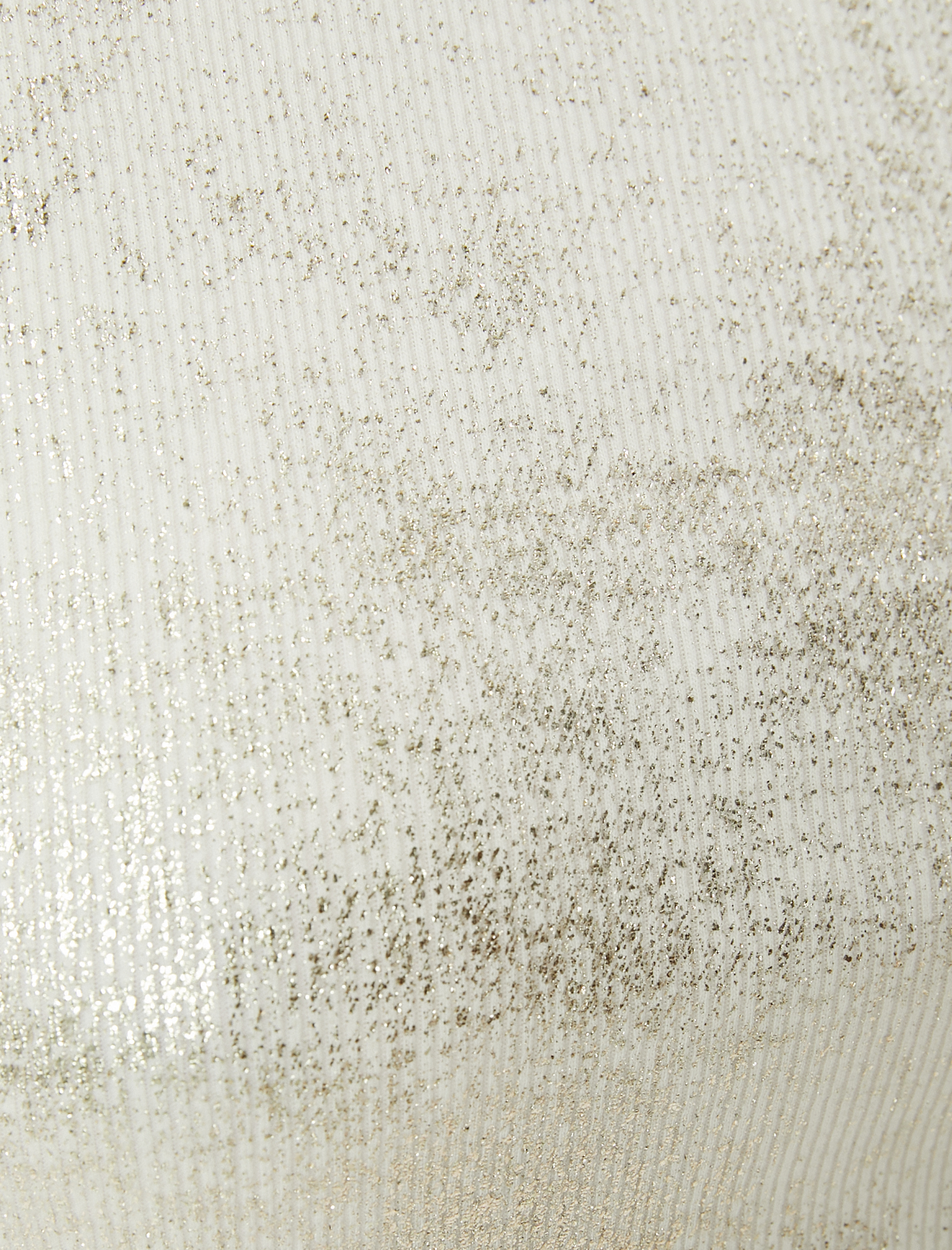   Fitilli Atlet Bisiklet Yaka Pamuklu Metalik Baskılı