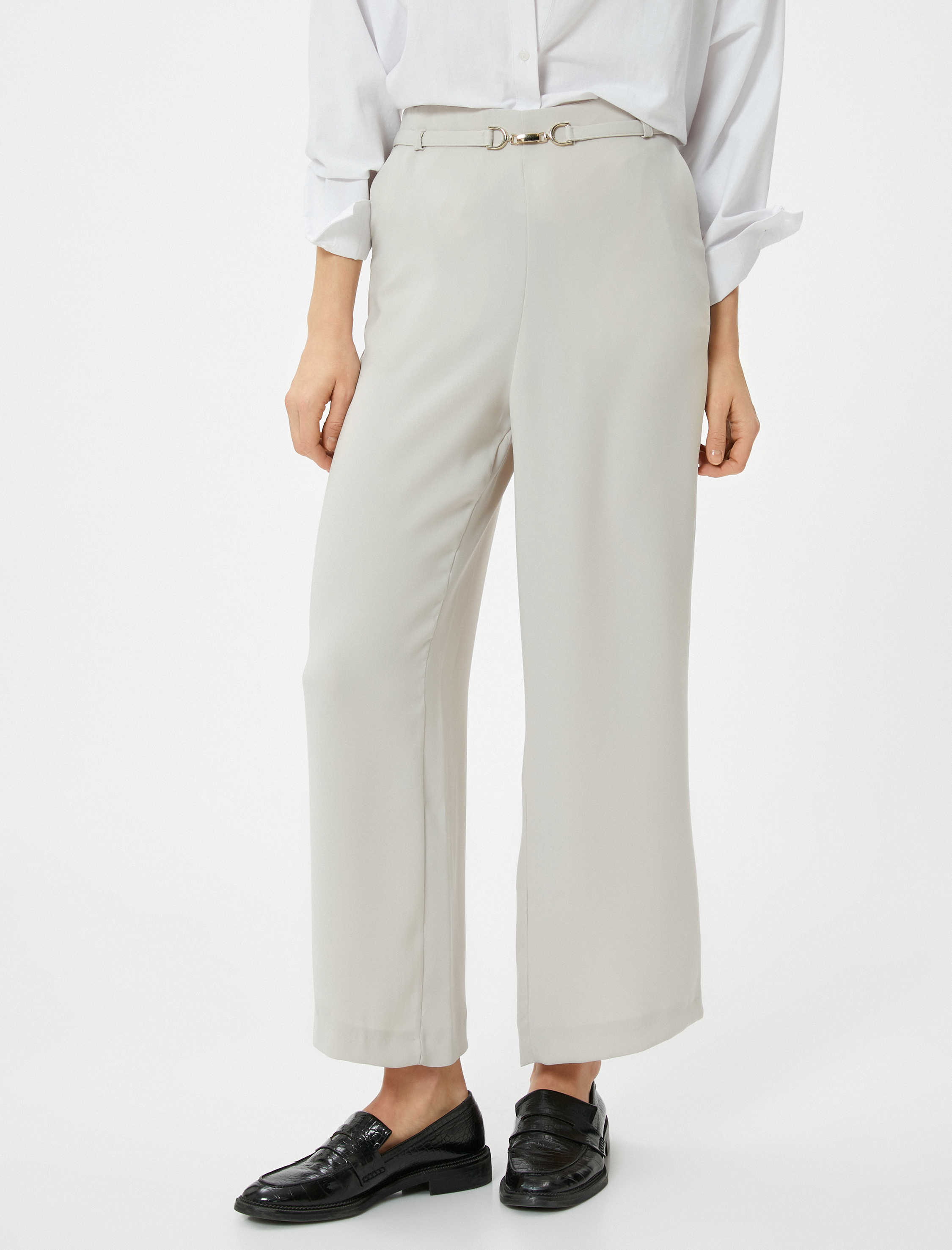   Bol Paça Pantolon Normal Bel Kemerli Cepli