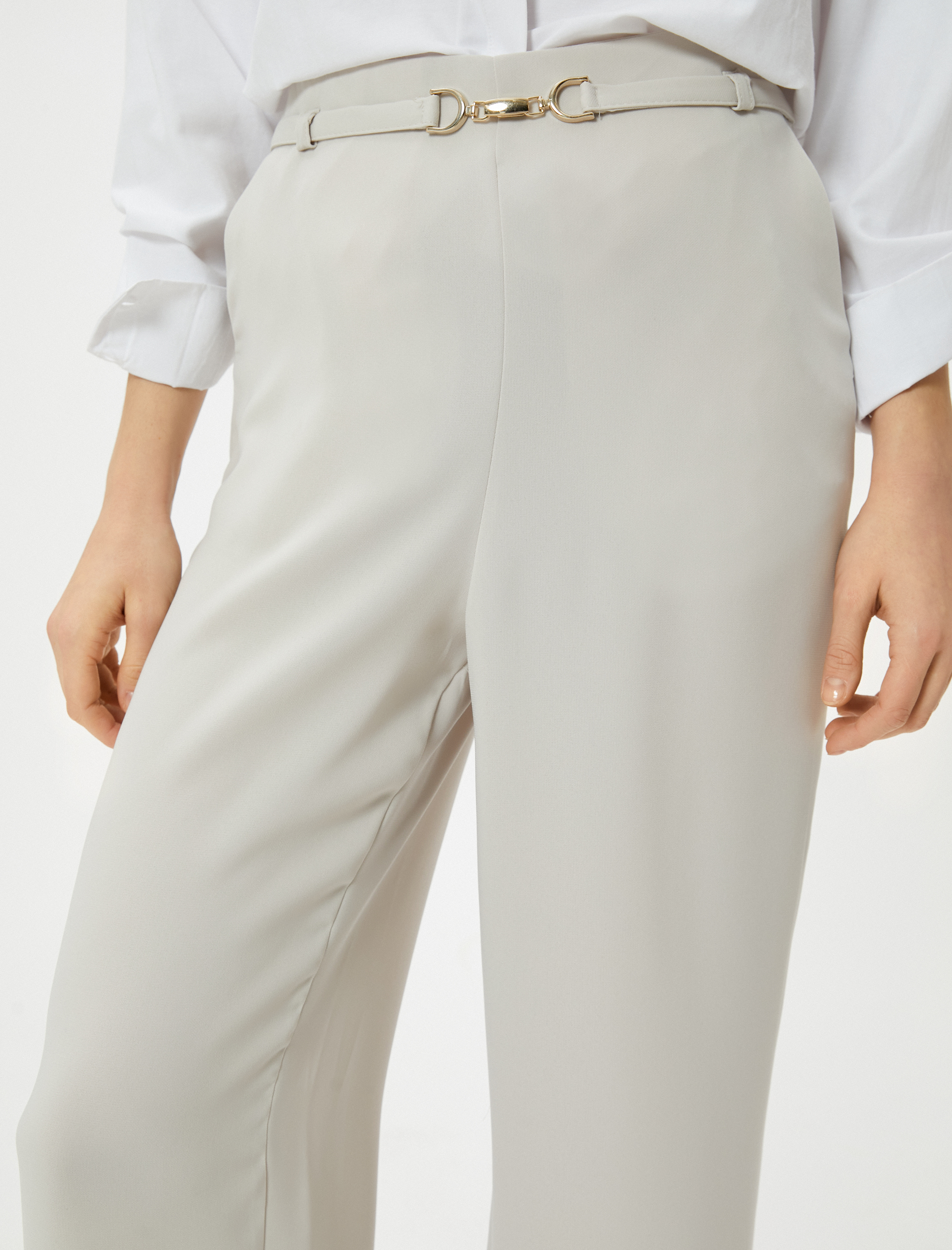   Bol Paça Pantolon Normal Bel Kemerli Cepli