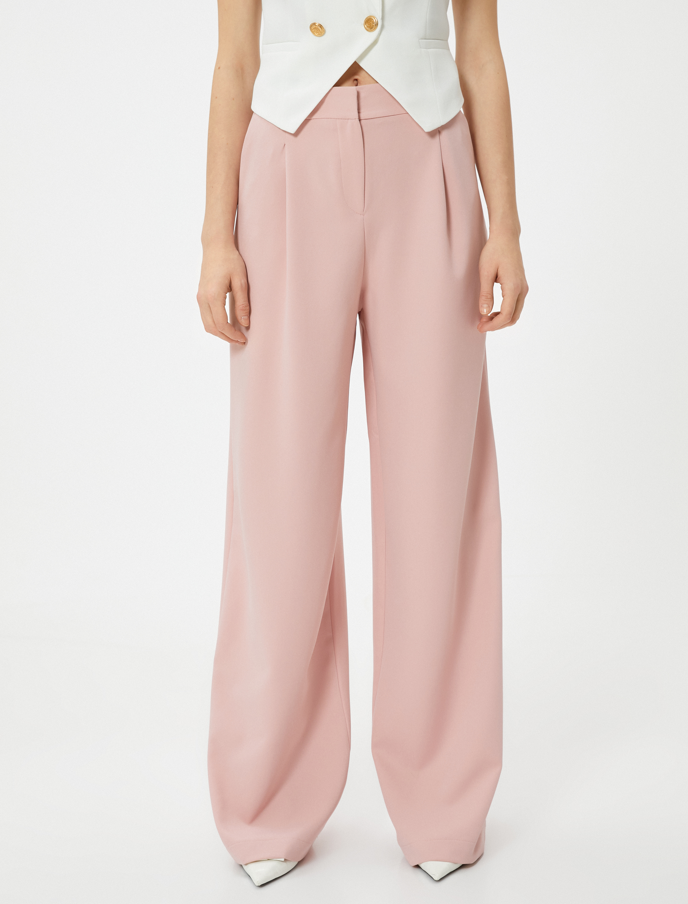   Palazzo Pantolon Yüksek Bel Pileli