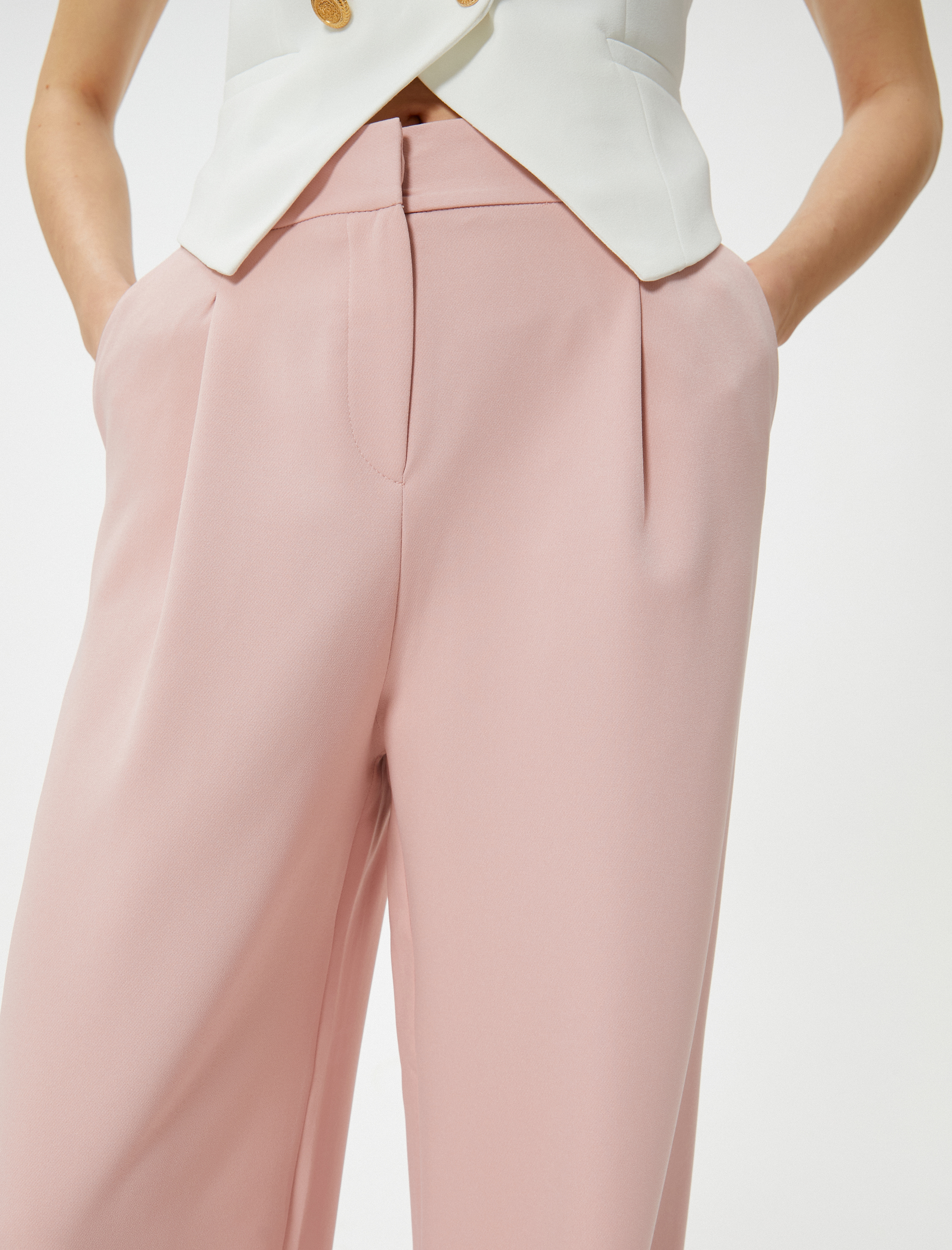   Palazzo Pantolon Yüksek Bel Pileli