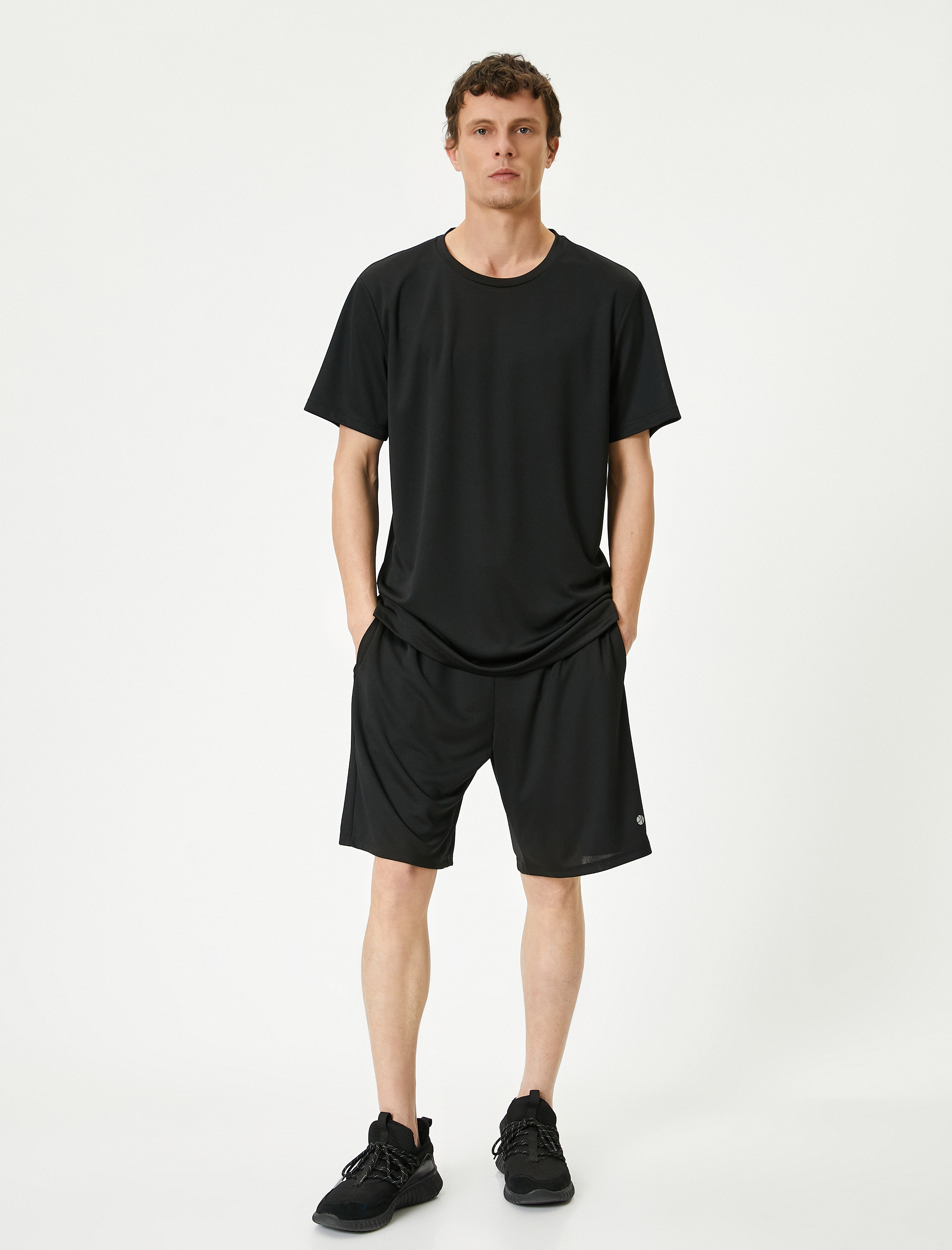   Spor Şort Beli Bağcıklı Cep Detaylı Baskılı