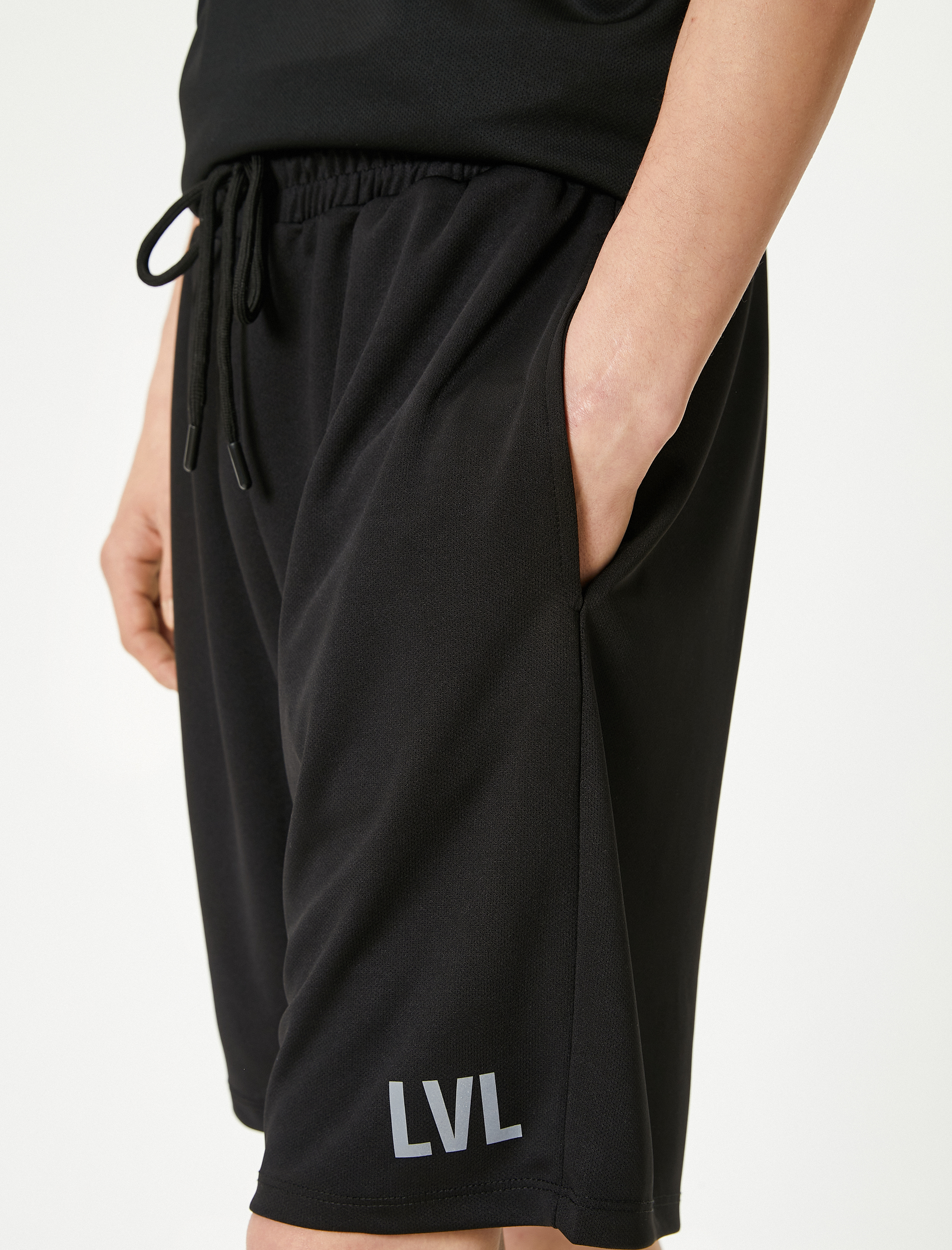   Spor Şort Beli Bağcıklı Baskılı