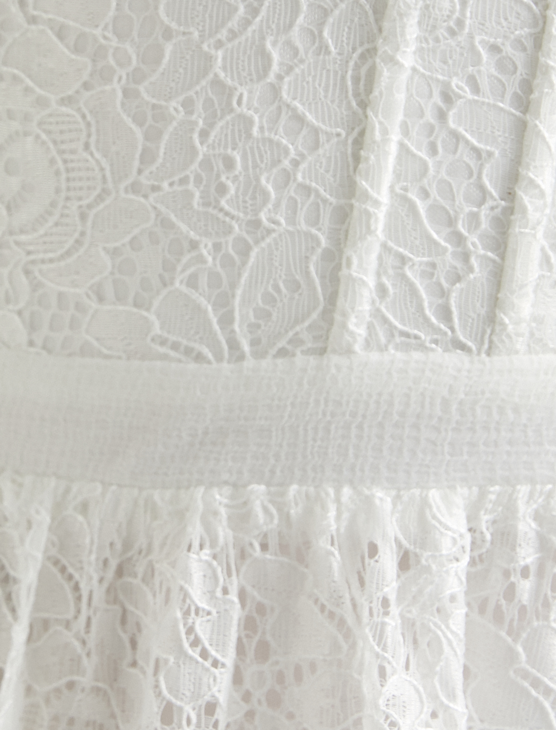   Mini Dantelli Elbise Bridal Kısa Tül Kol Kalp Yaka Astarlı