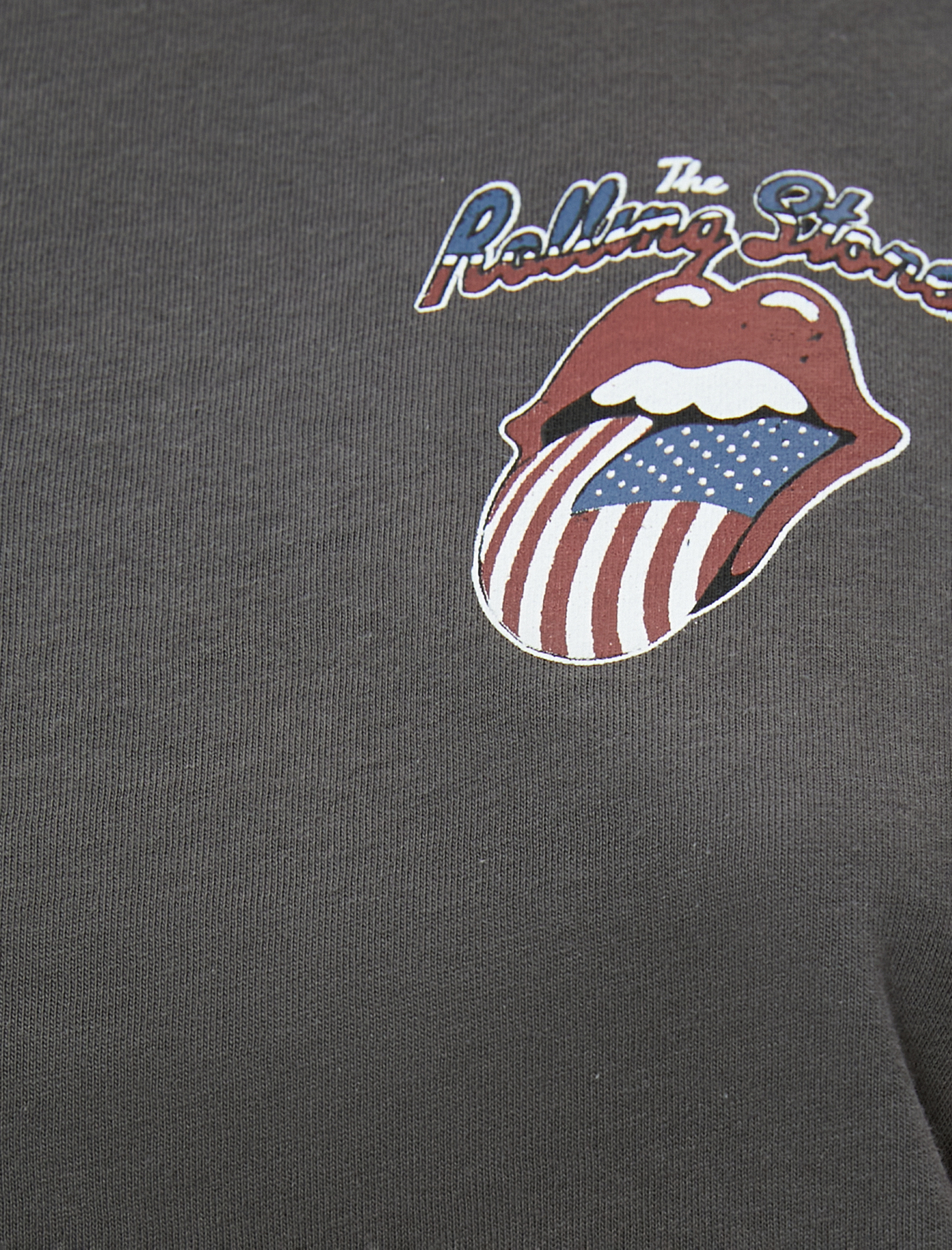   Rolling Stone Tişört Arkası Baskılı Lisanslı Kısa Kollu Bisiklet Yaka Pamuklu