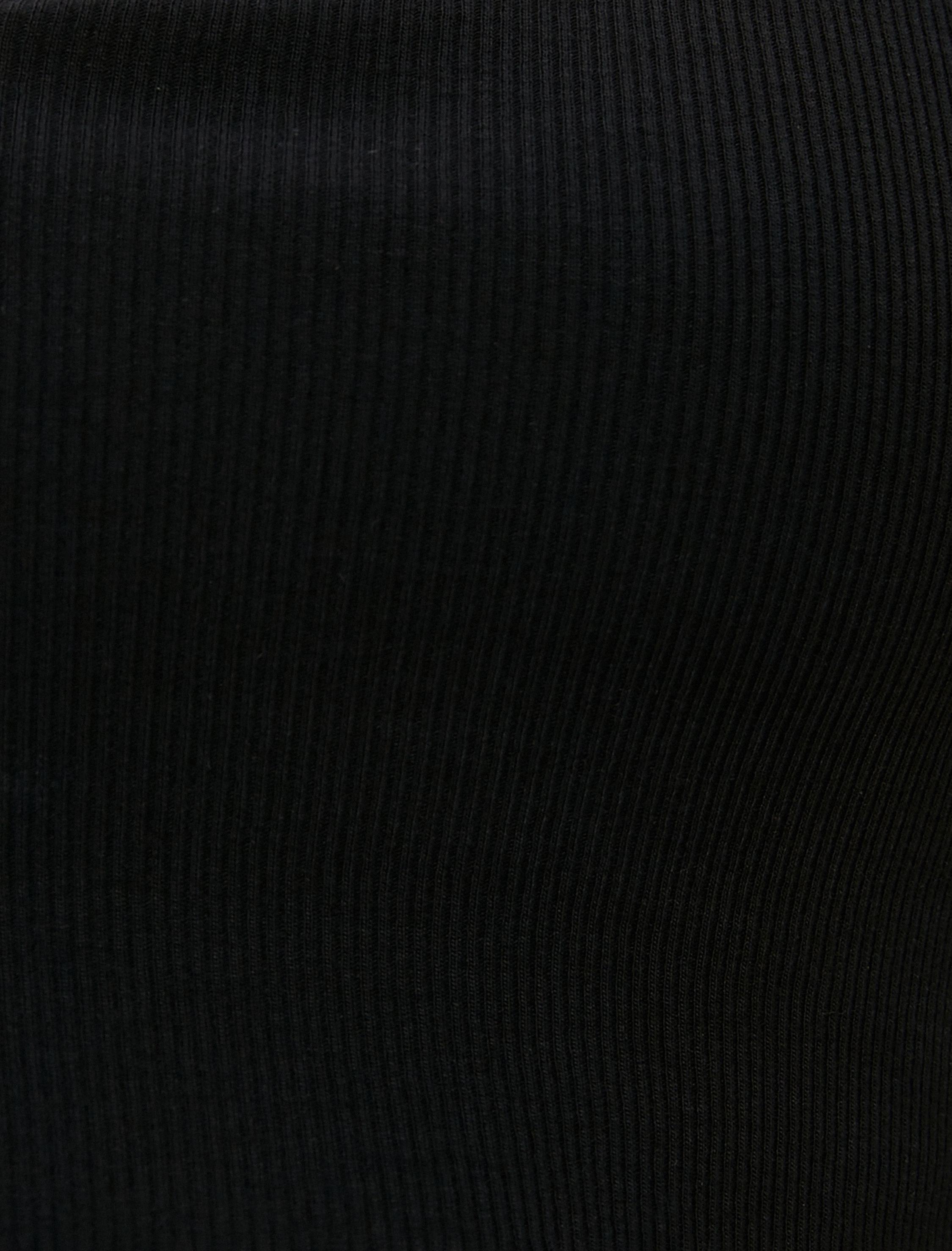   Kalp Yaka Crop Tişört Ribanalı Kısa Kollu Slim Fit