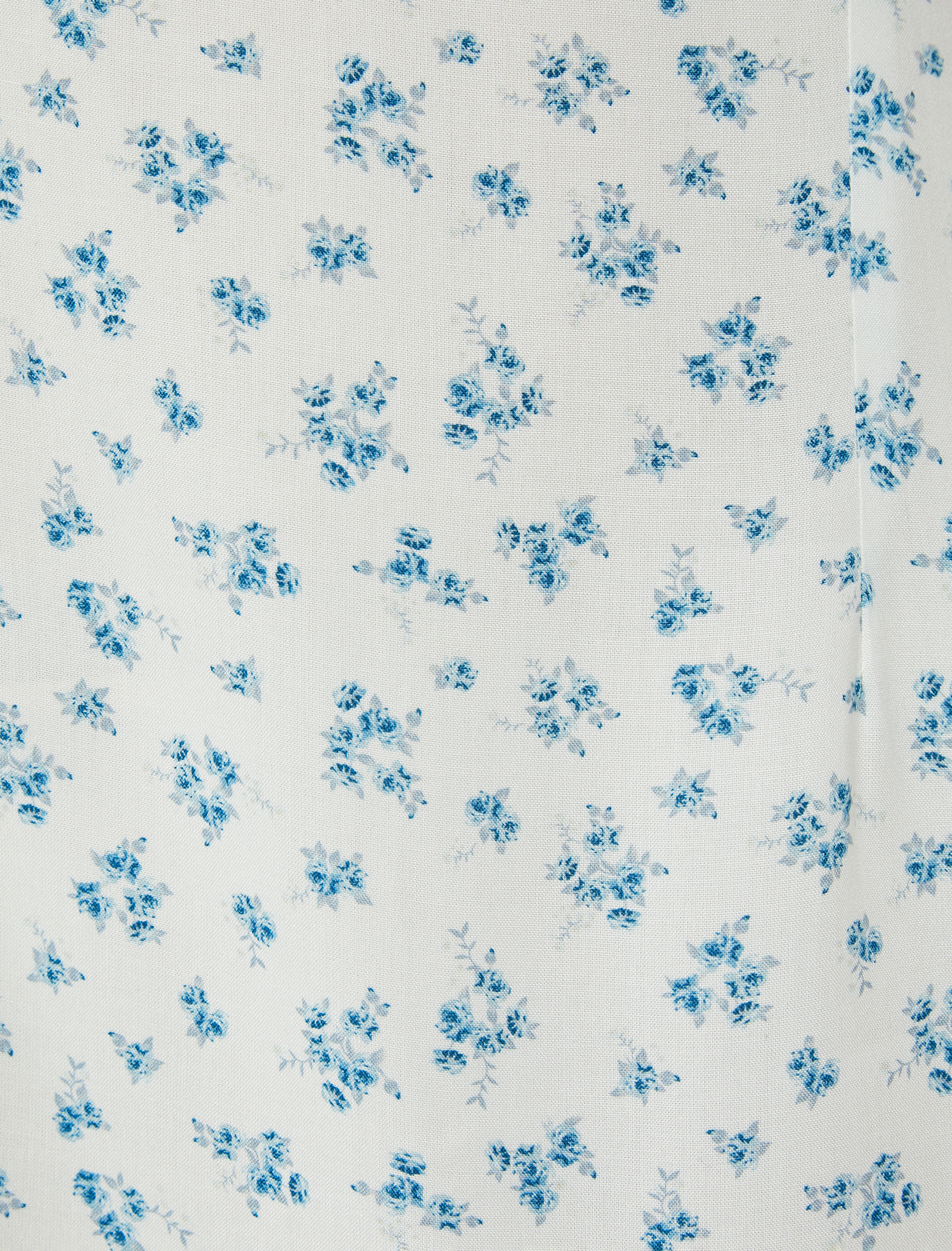   Mini Balon Kol Çiçekli Elbise Viskoz Kumaş