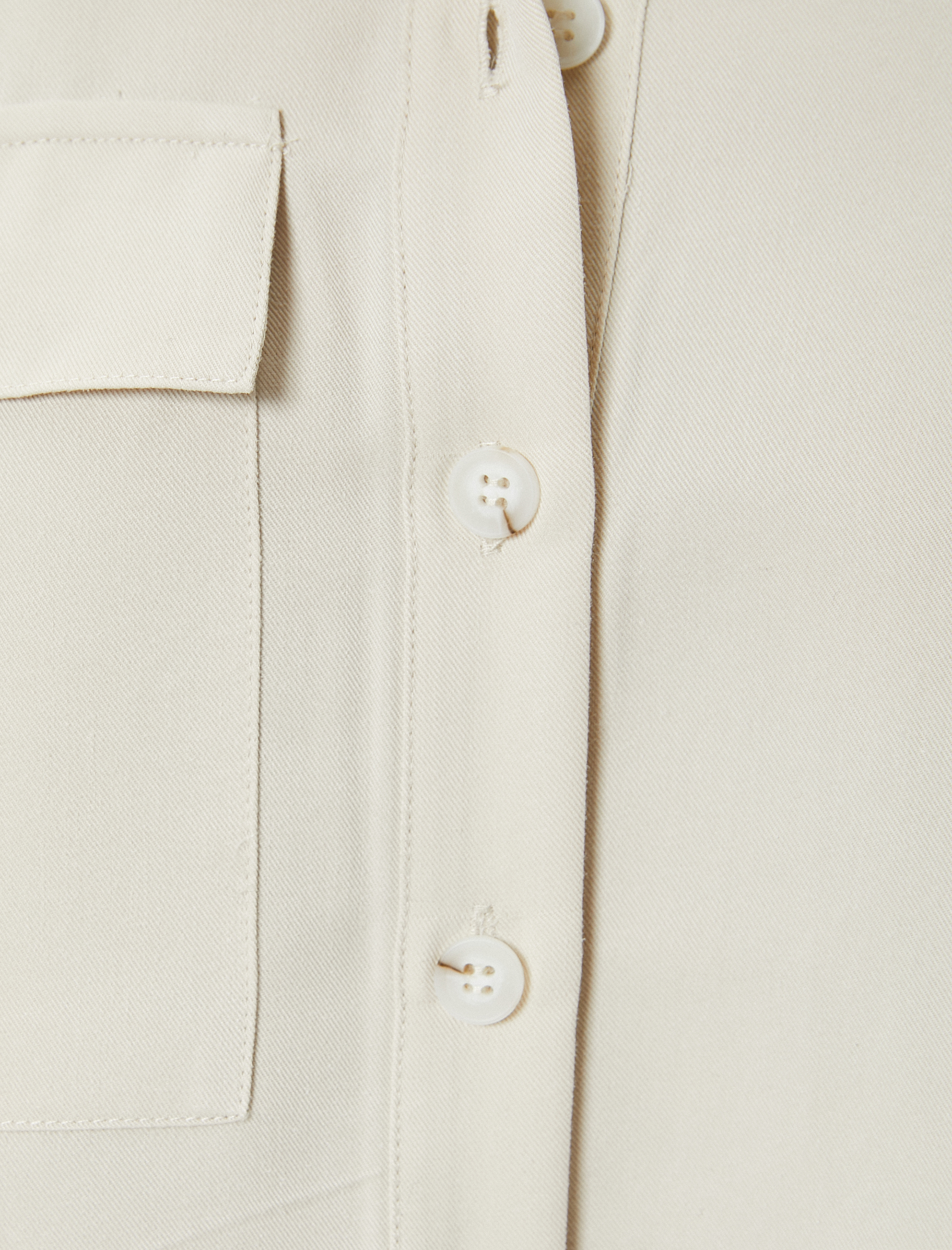   Crop Gömlek Kargo Cepli Kısa Kollu Düğmeli Modal Karışımlı